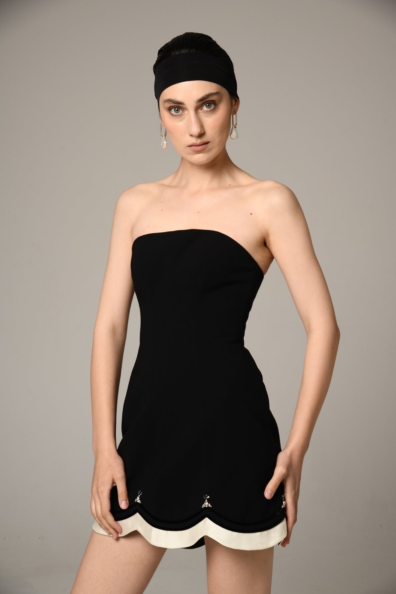 arlo strapless mini dress Orion Strapless Mini Dress in dream blue