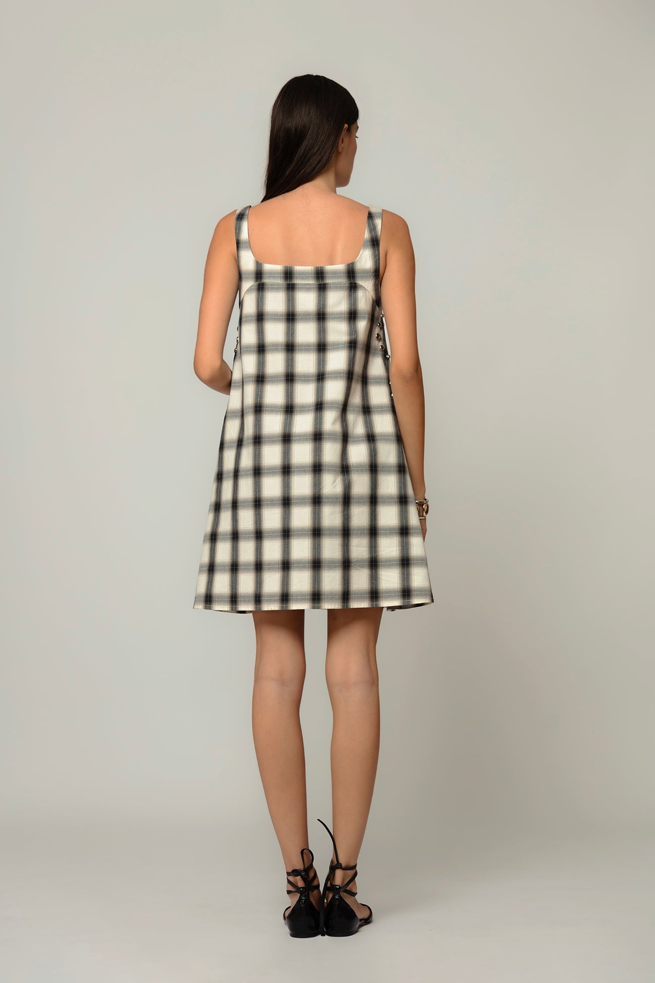 Flannel Cotton Shift Dress