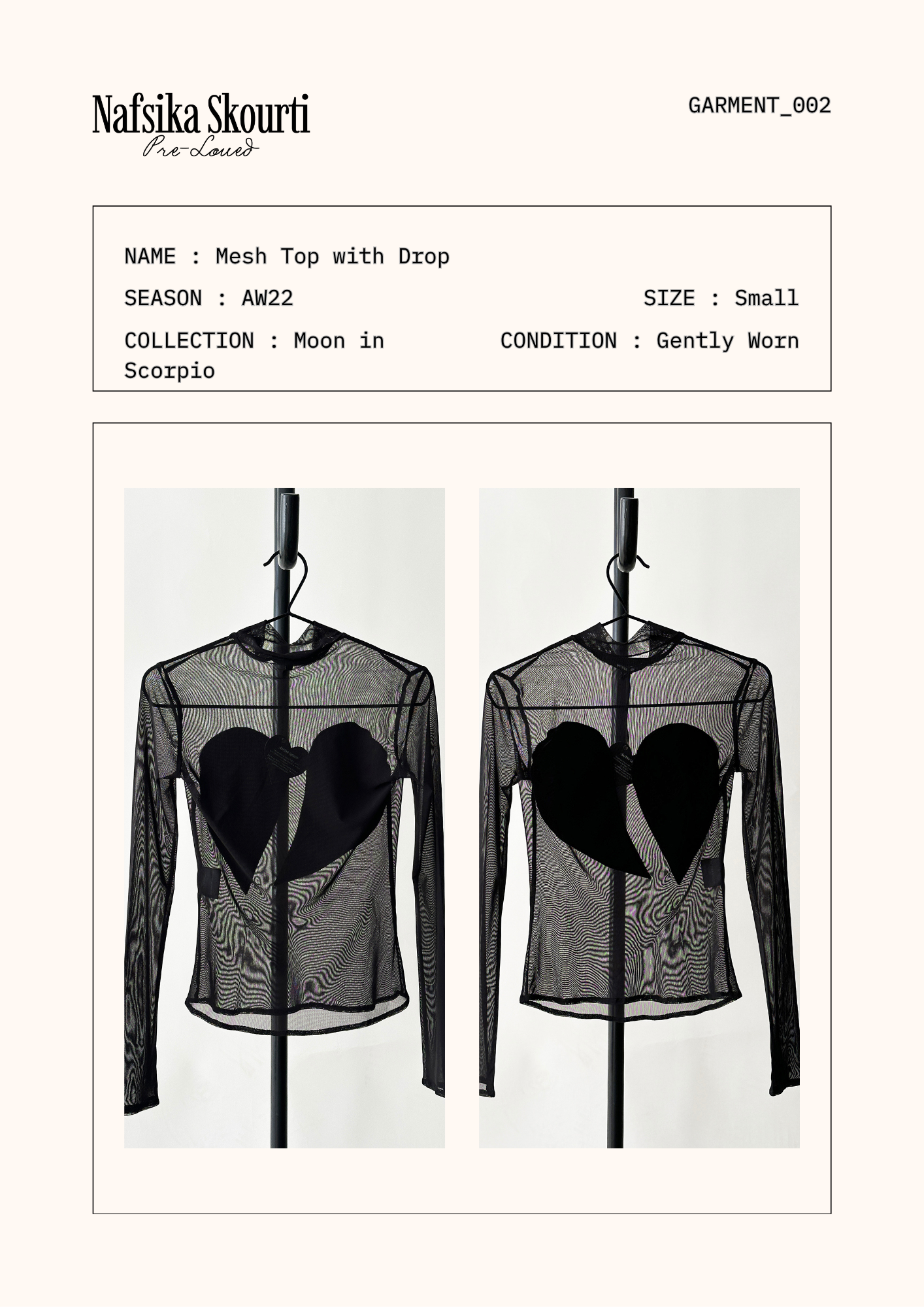 Pre-Loved - Mesh Top With Drops