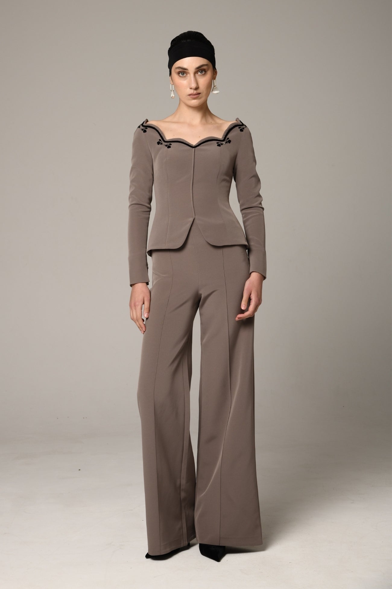 Pintuck Empire Waist Trouser