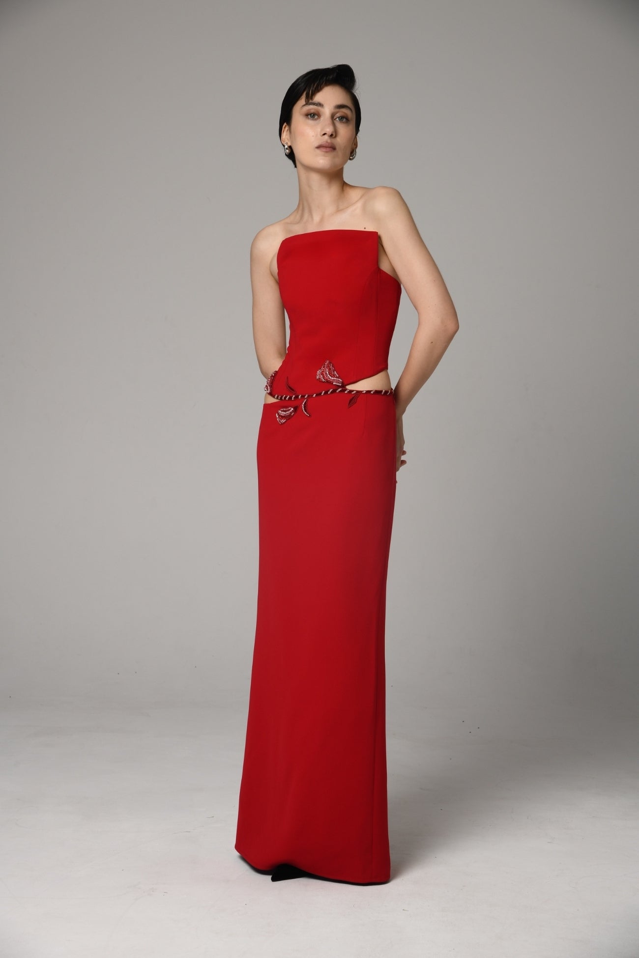nafsika skourti pink dress The Two-Tone Undressed Gown