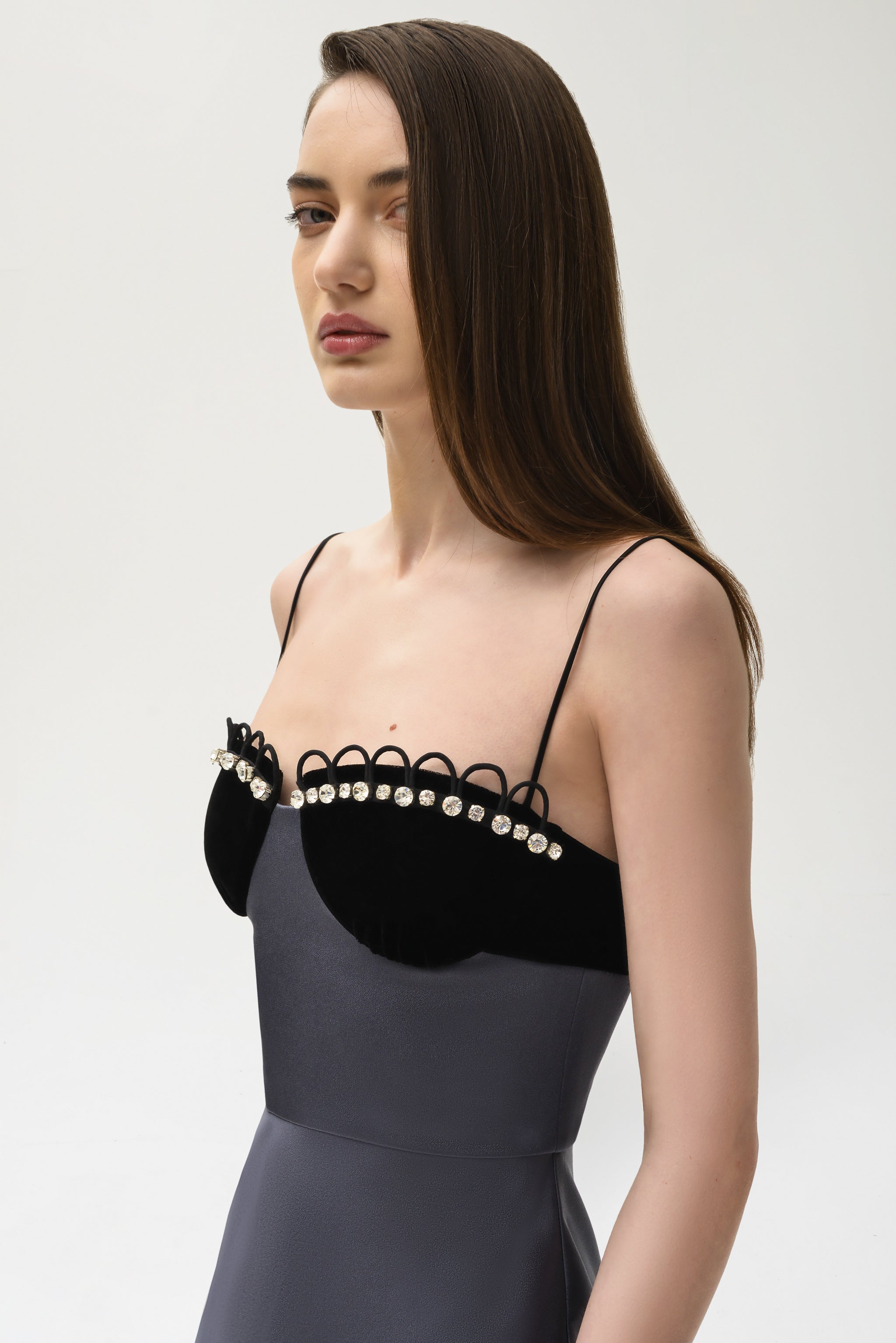 Eclipse Dress with Crystal Trim - Nafsika Skourti
