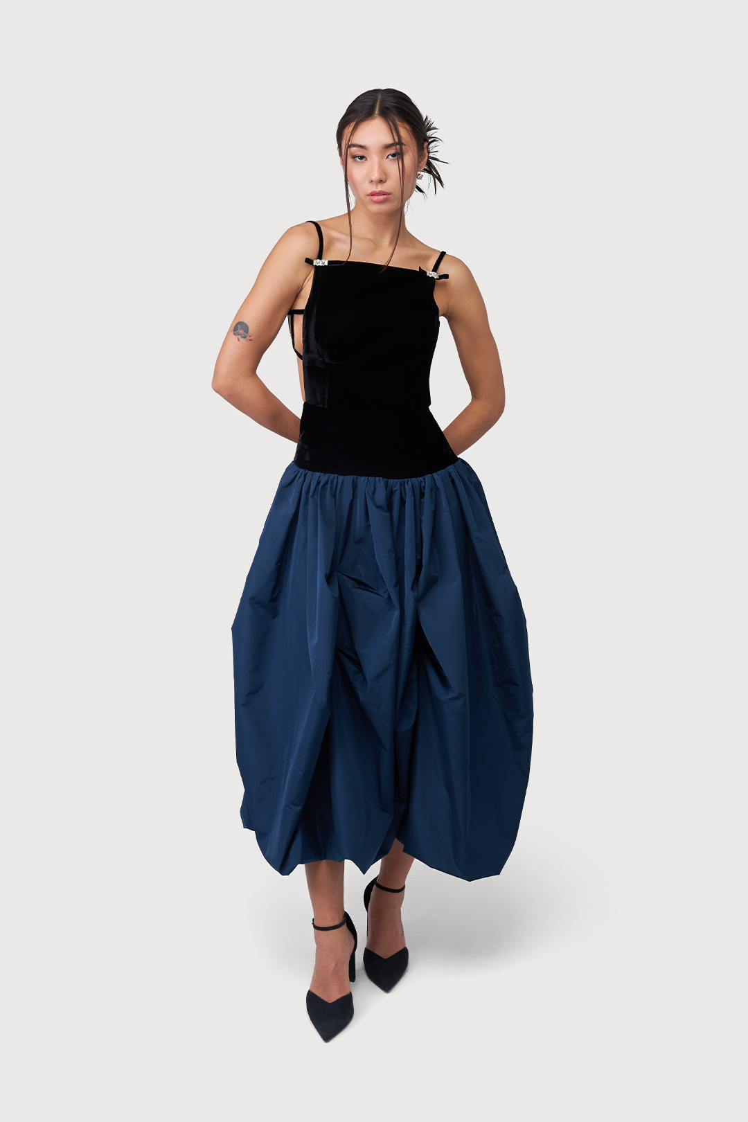 The Bloom Dress W/ Crystal Ribbons