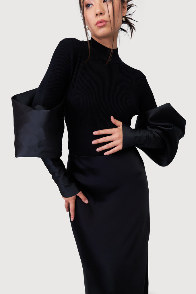 Turtleneck with Couture Sleeves - Nafsika Skourti
