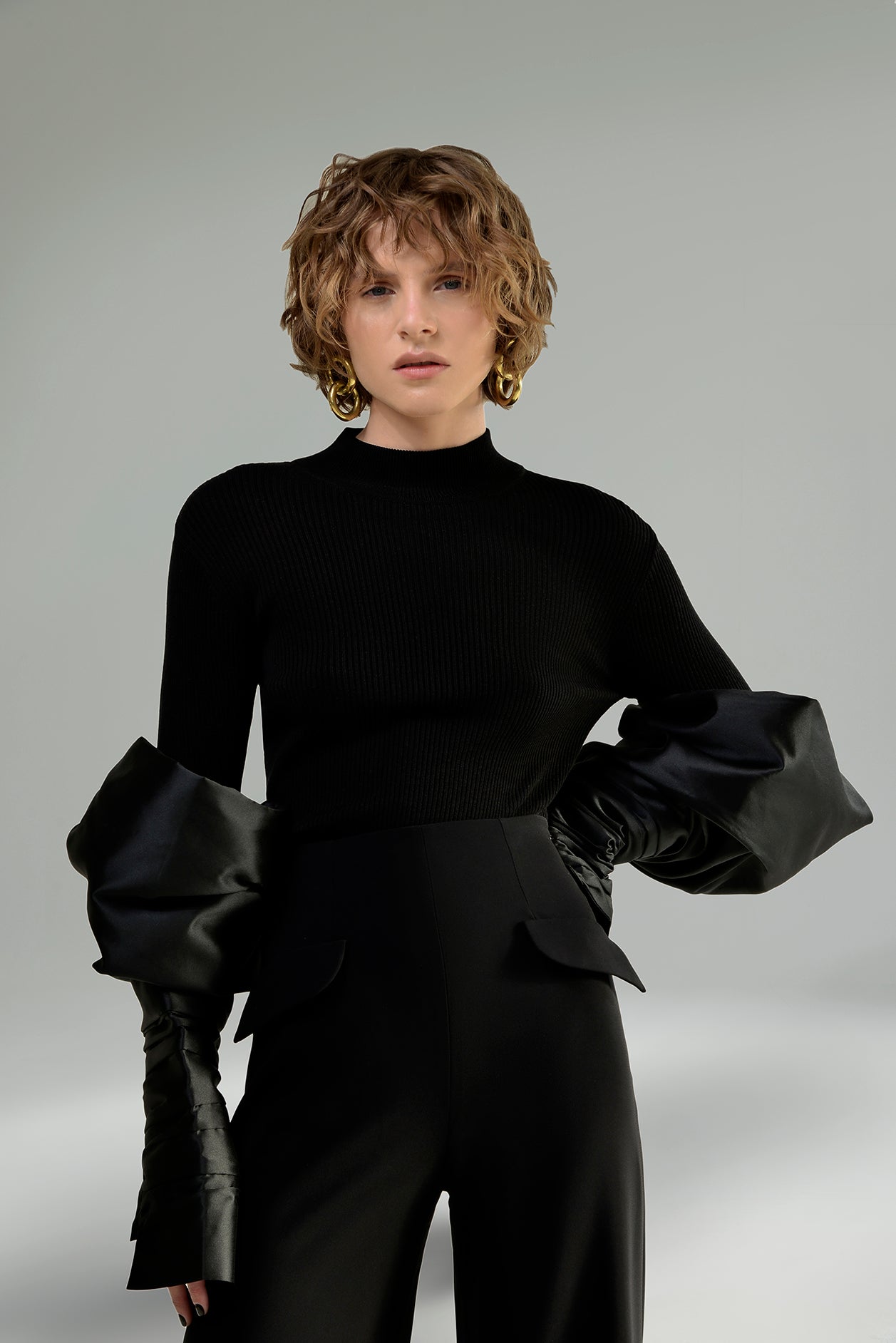 Turtleneck with Couture Sleeves