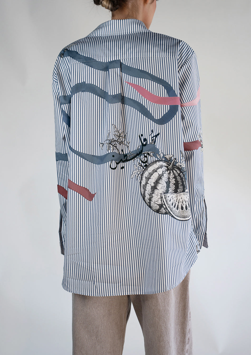 Blue Pinstripe Oversized Classic Shirt