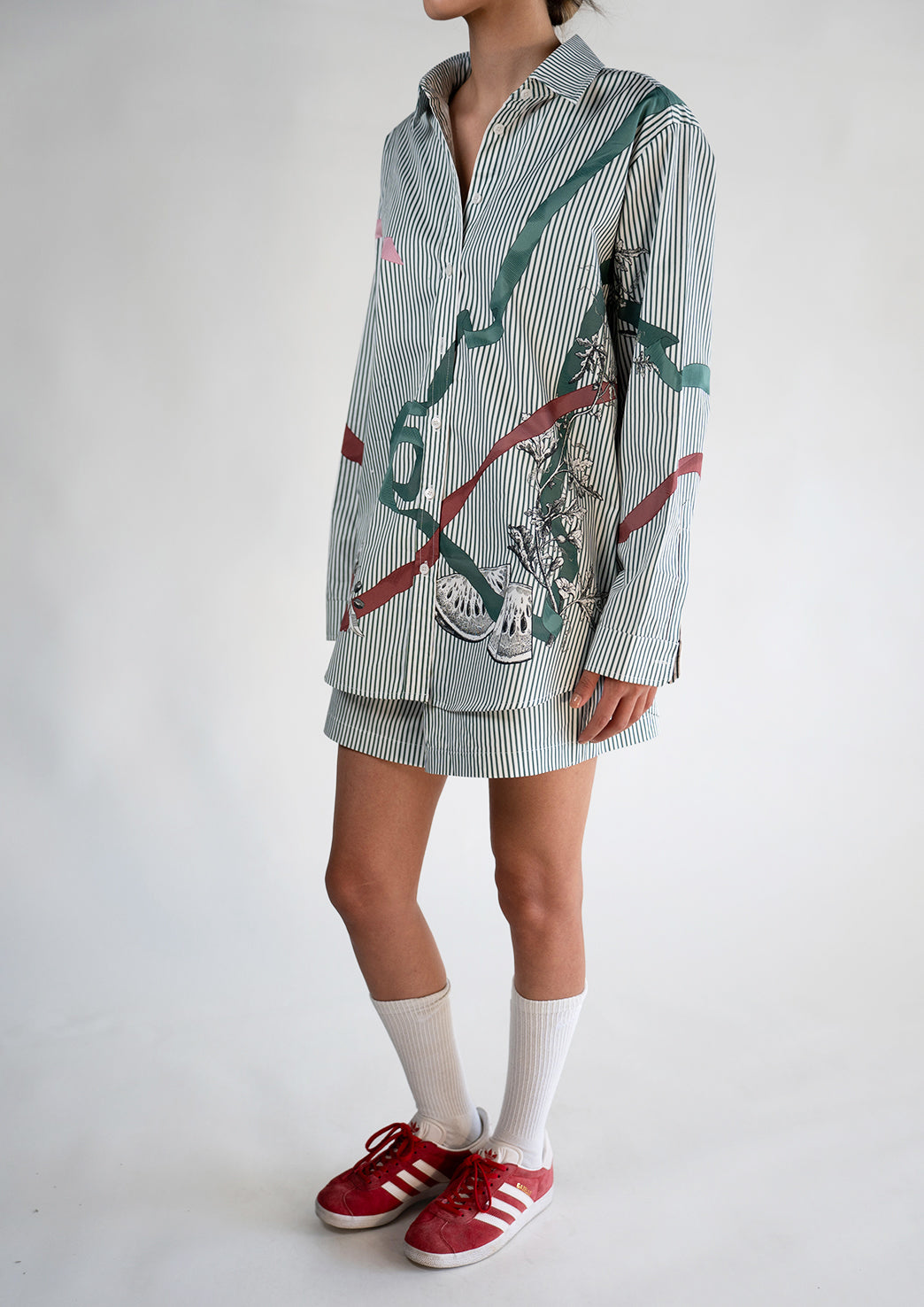 Pine Green Pinstripe Classic Boxer Shorts