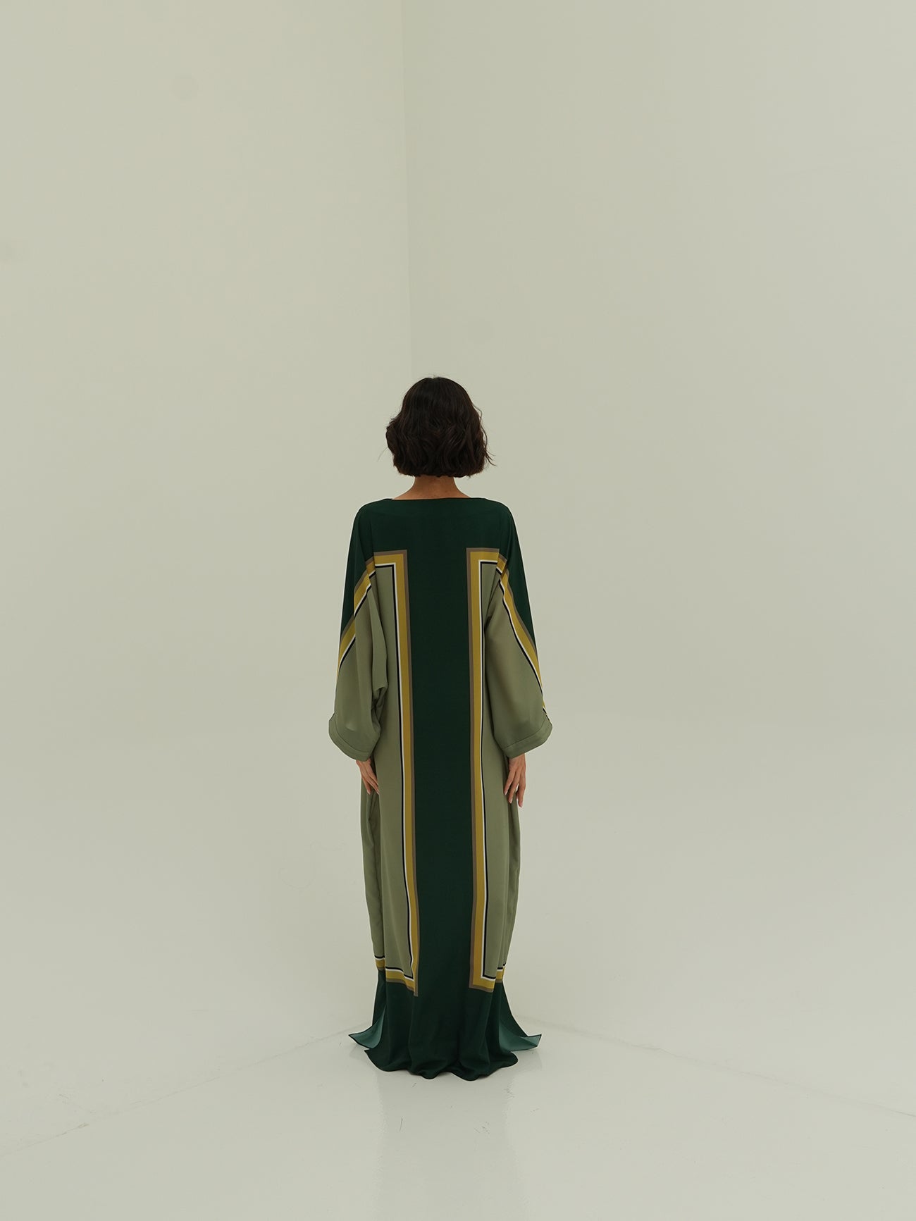 Bri Kaftan - Green Sage Block