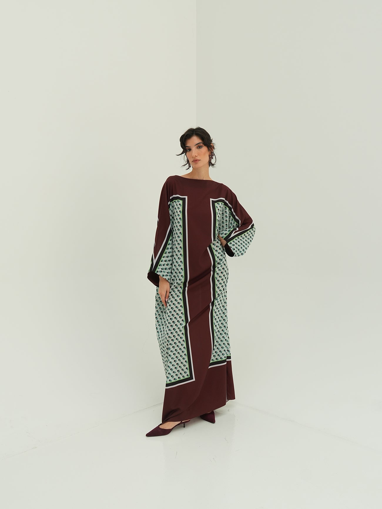 Bri Kaftan - Polkadot Teal