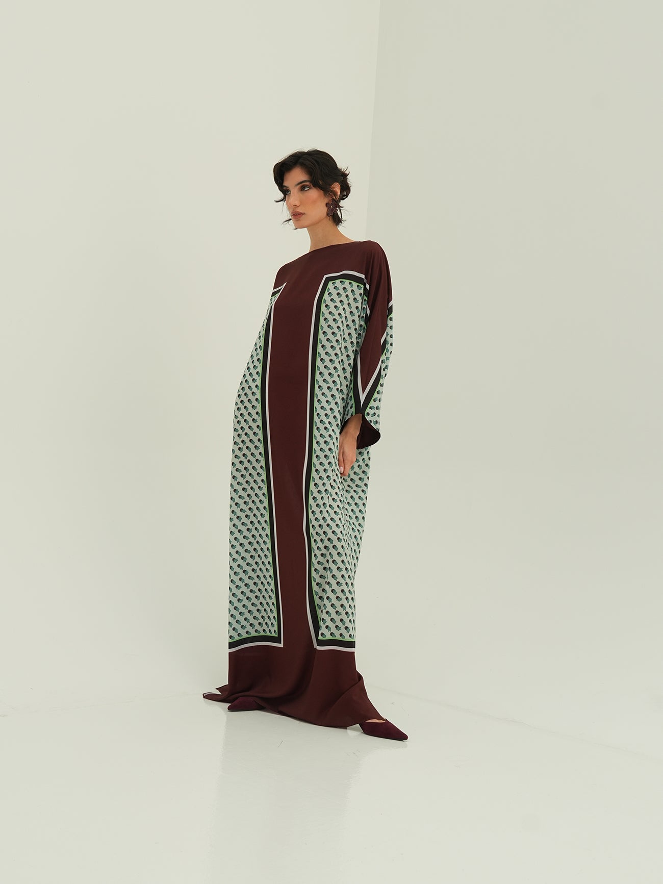 Bri Kaftan - Polkadot Teal