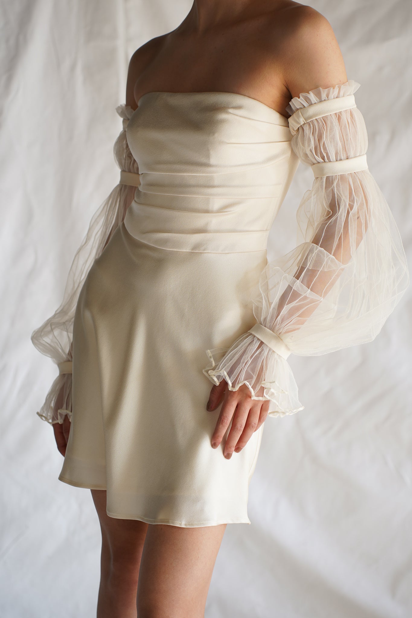 strapless silk mini dress Strapless Optimist Mini Dress