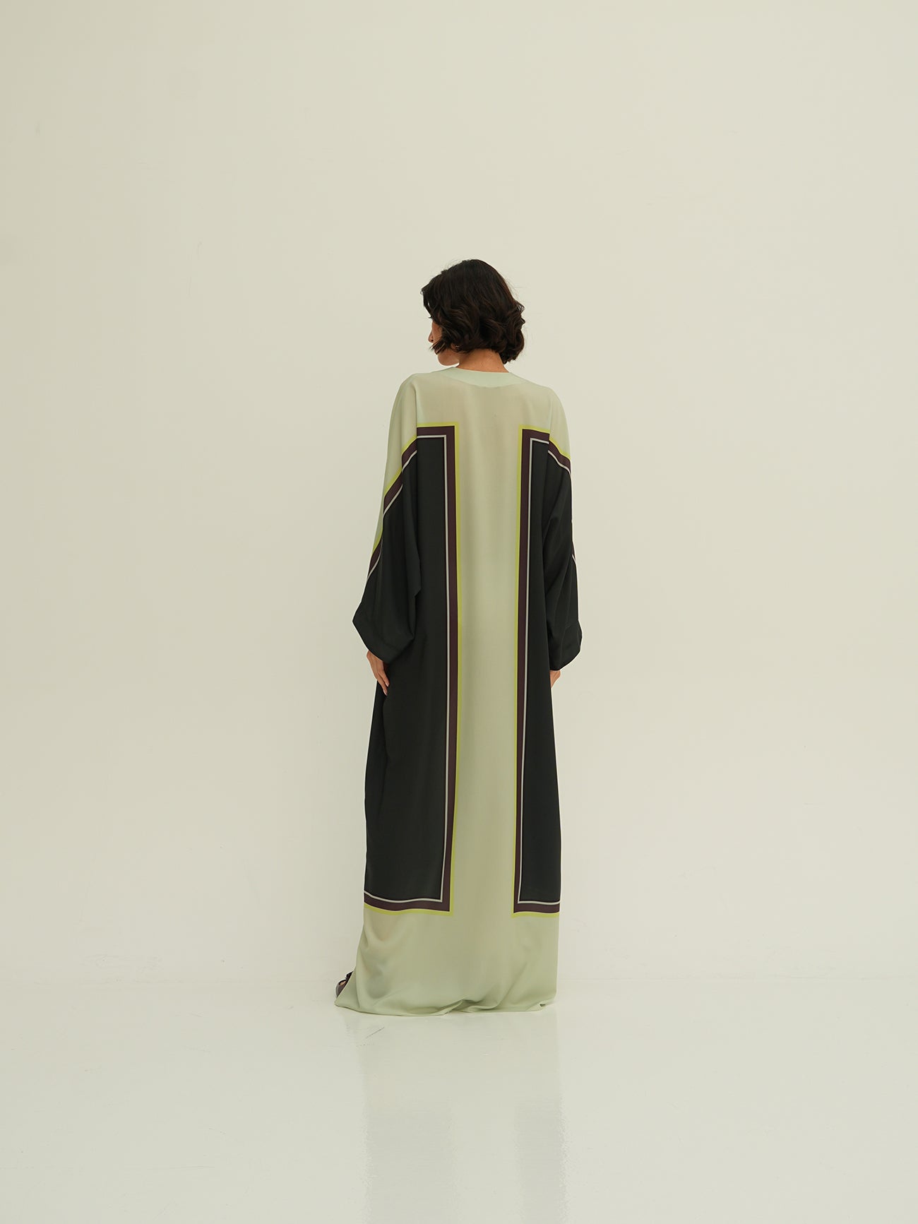 Vivian Kaftan - Mint with Green Block