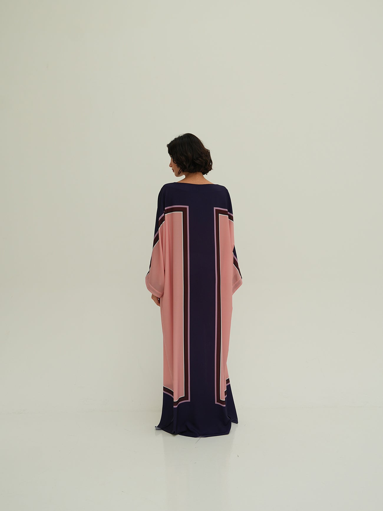 Bri Kaftan - Pink Navy Block