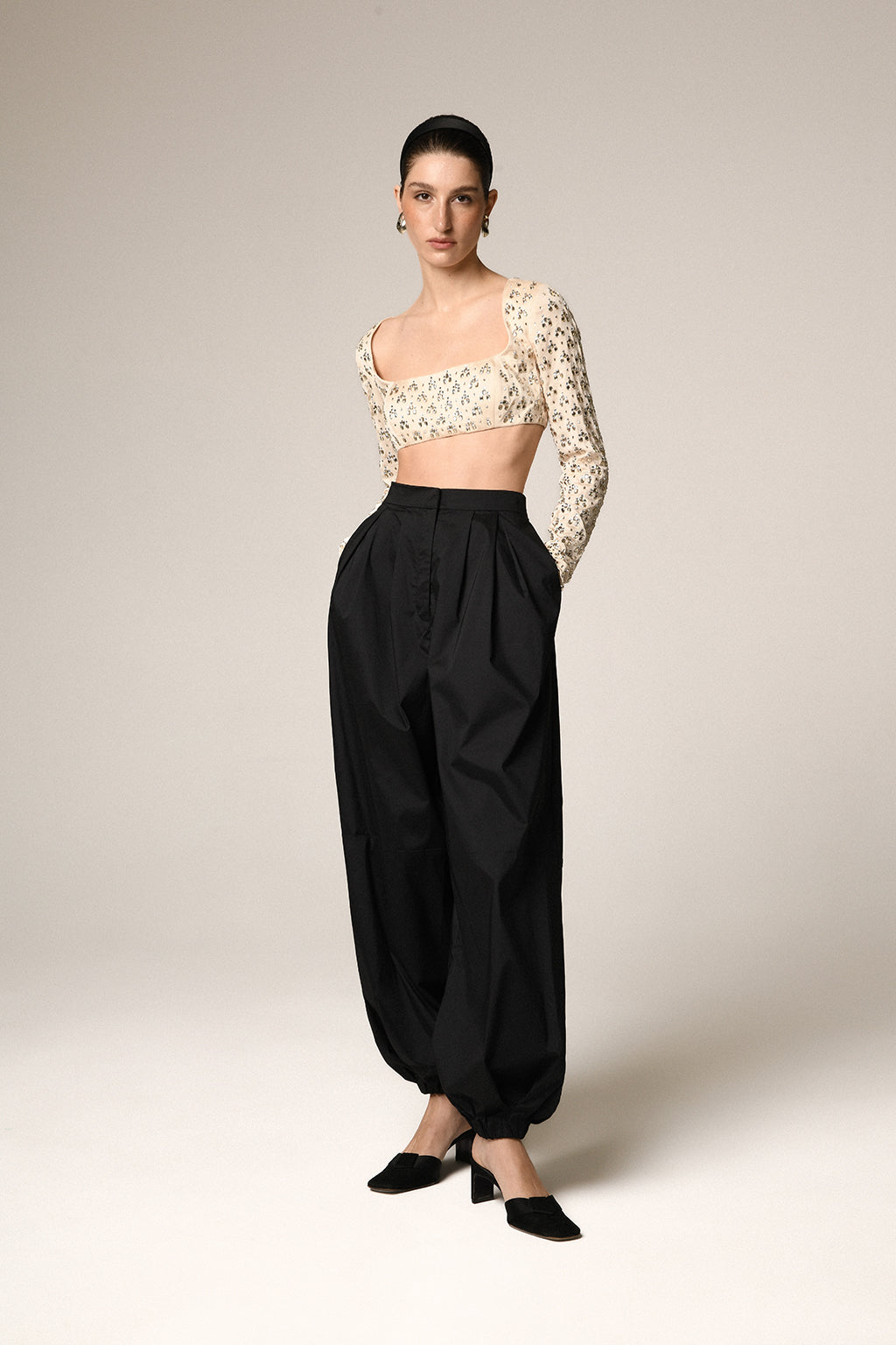 machatt Micro Taffeta Balloon Pants ブラック Taffeta Balloon Pants