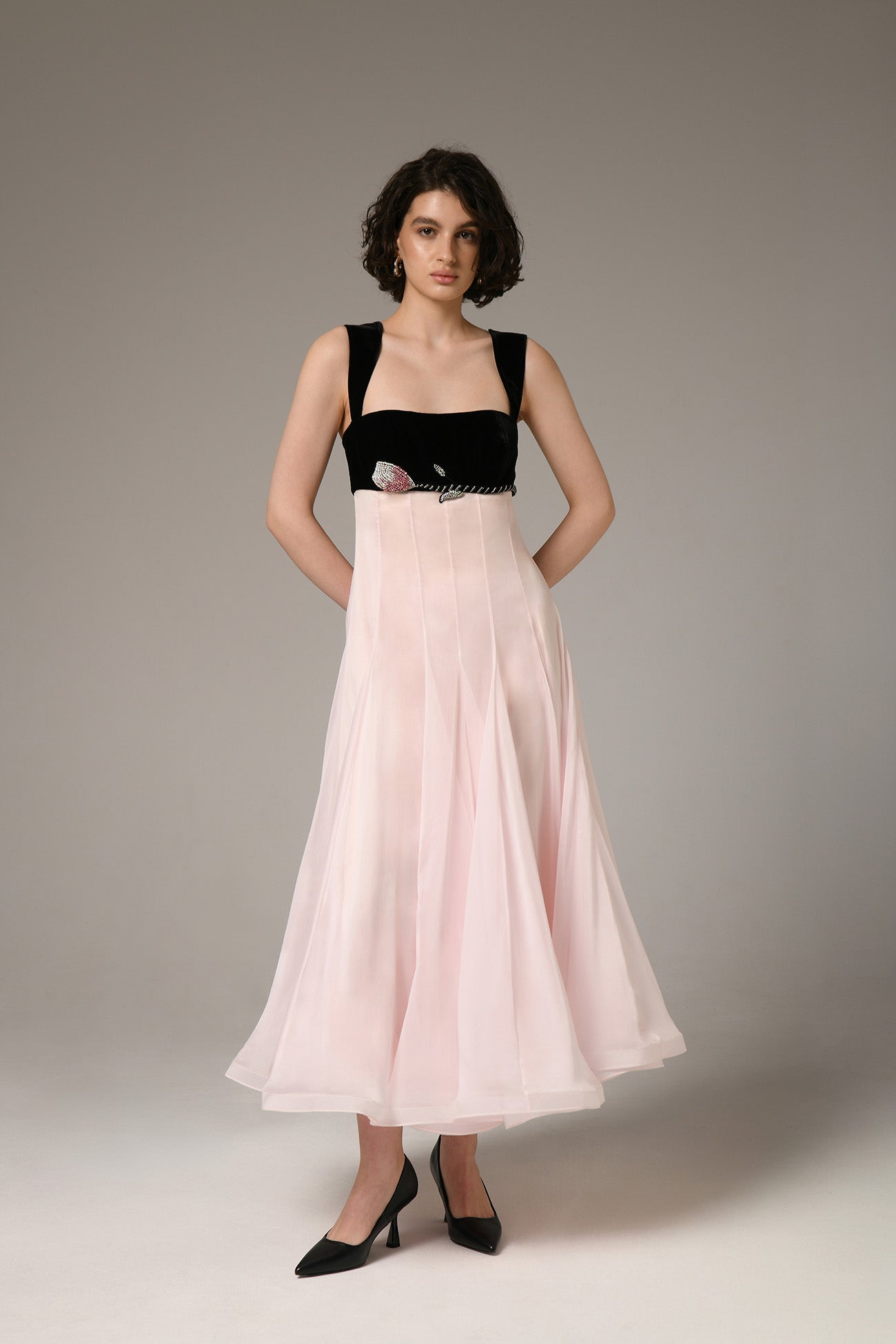 nafsika skourti pink dress Nafsika Skourti Two-Tone Dress by Nafsika skourti