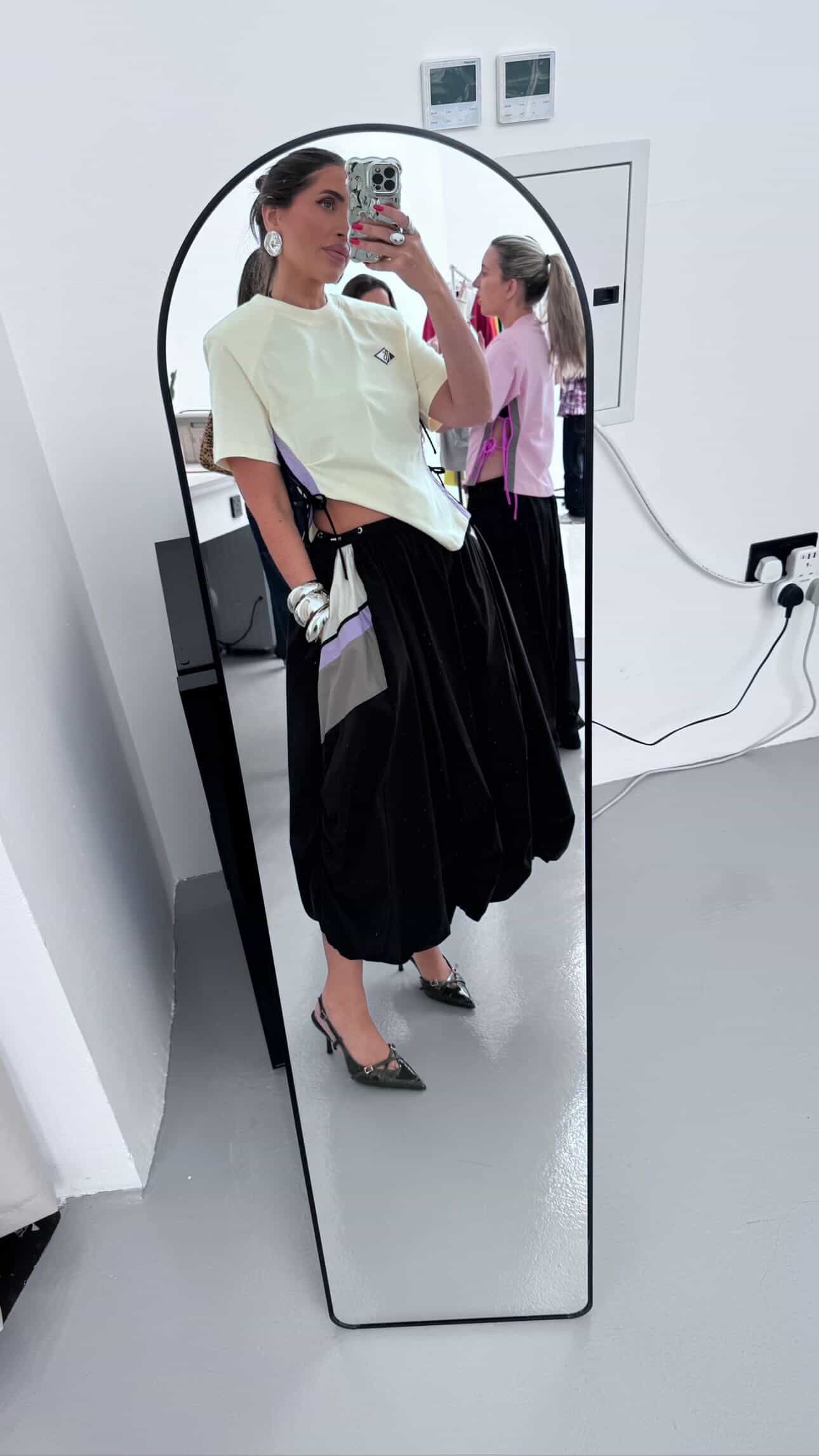Multicolor Aria Drawstring Skirt