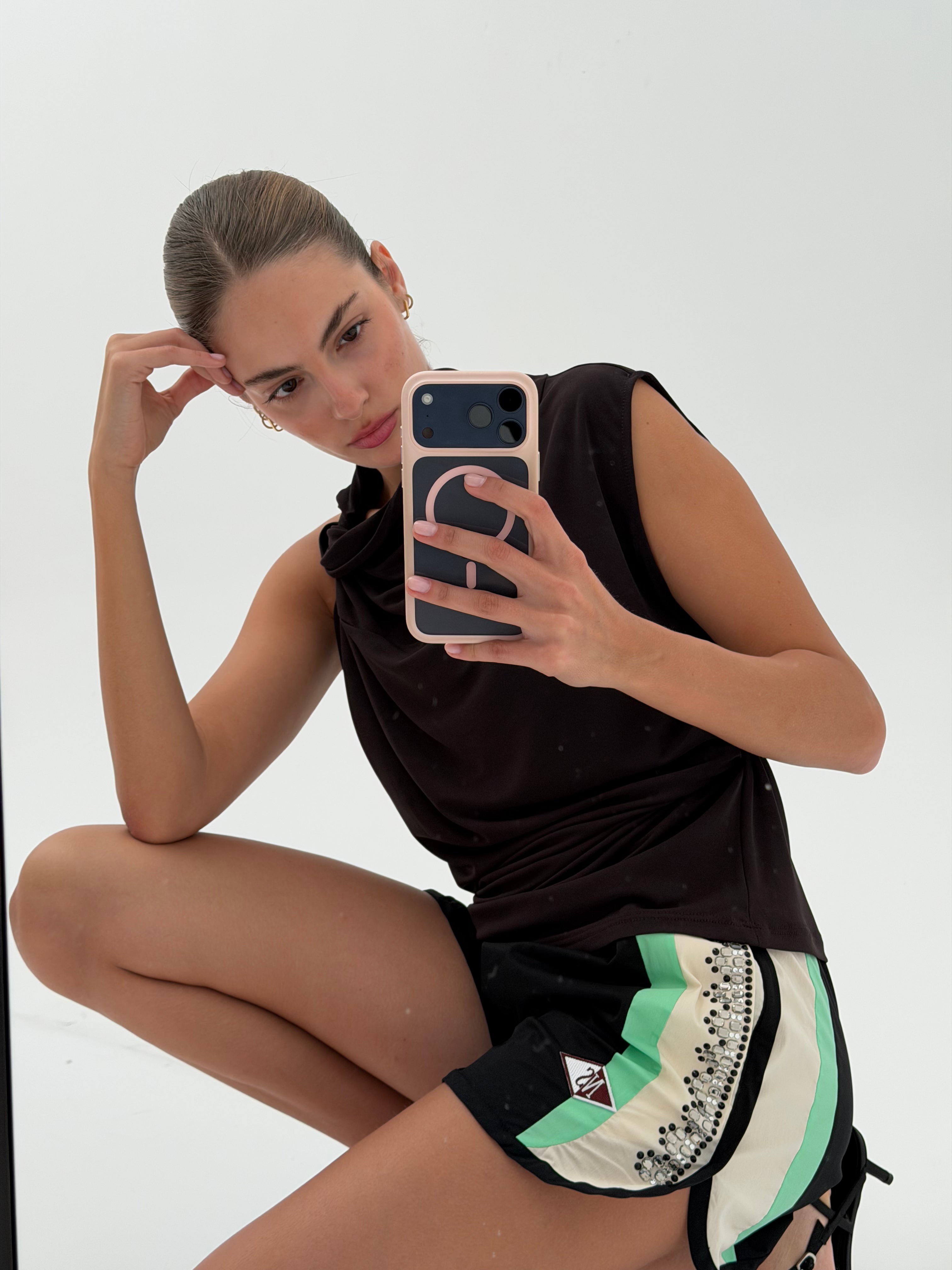 Bedazzled Track Shorts