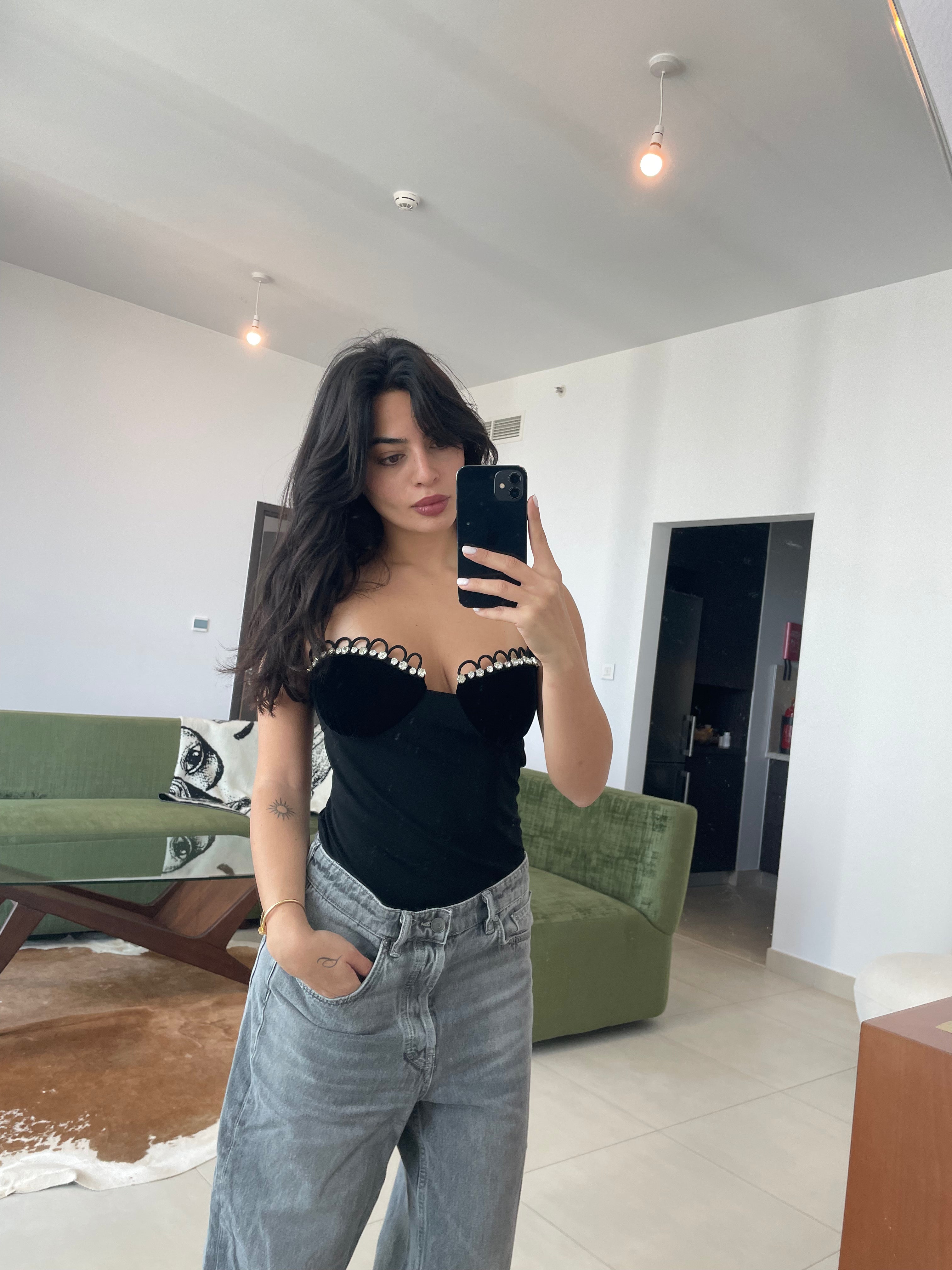 Eclipse Top with Crystal Trim - Nafsika Skourti