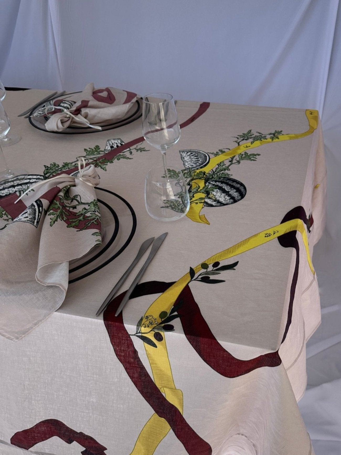 Multicolor Table Cloth and Table Napkins