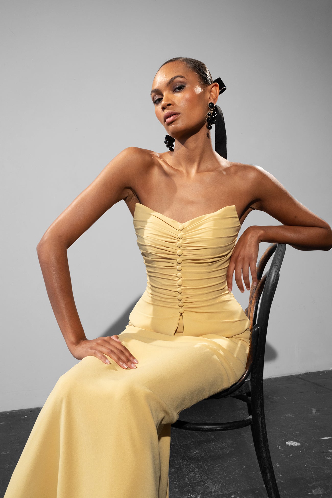 emmy satin corset dress Emmy Satin Corset Maxi Dress
