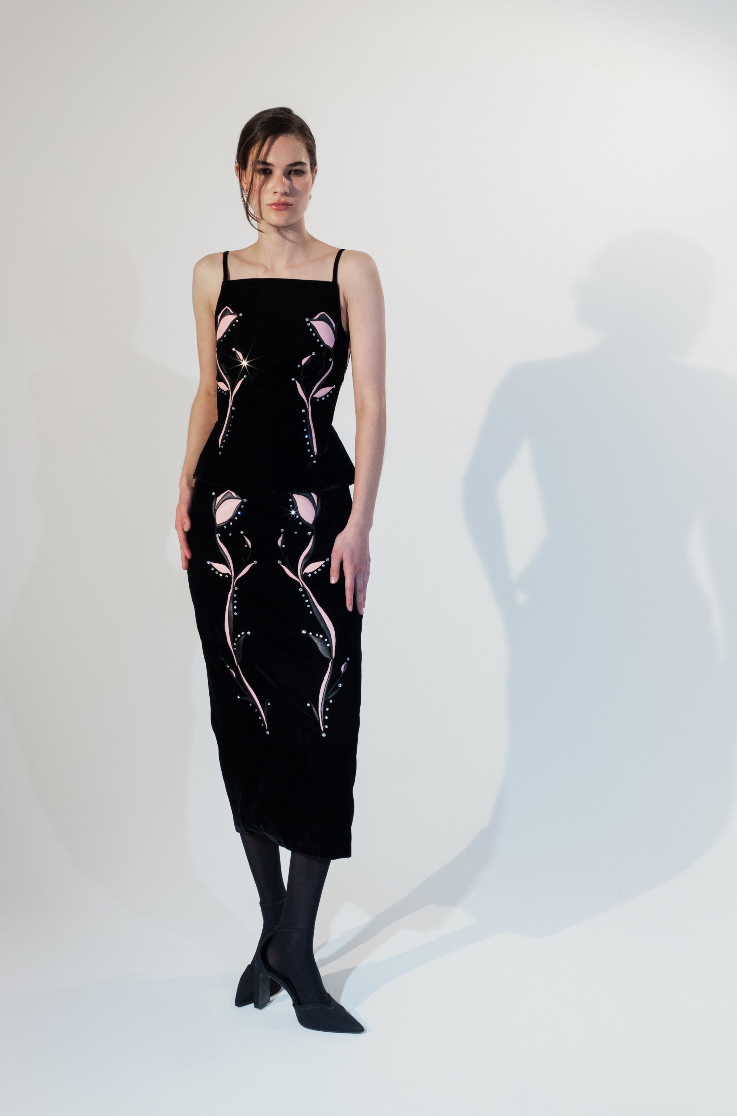 Inverted Tulip Midi Skirt