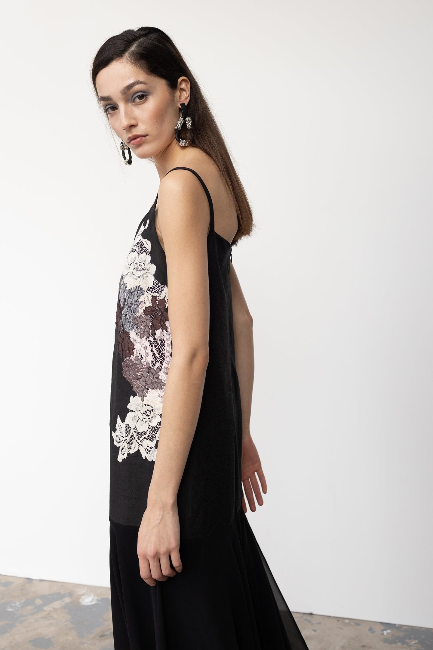 Shift Lace Midi Dress