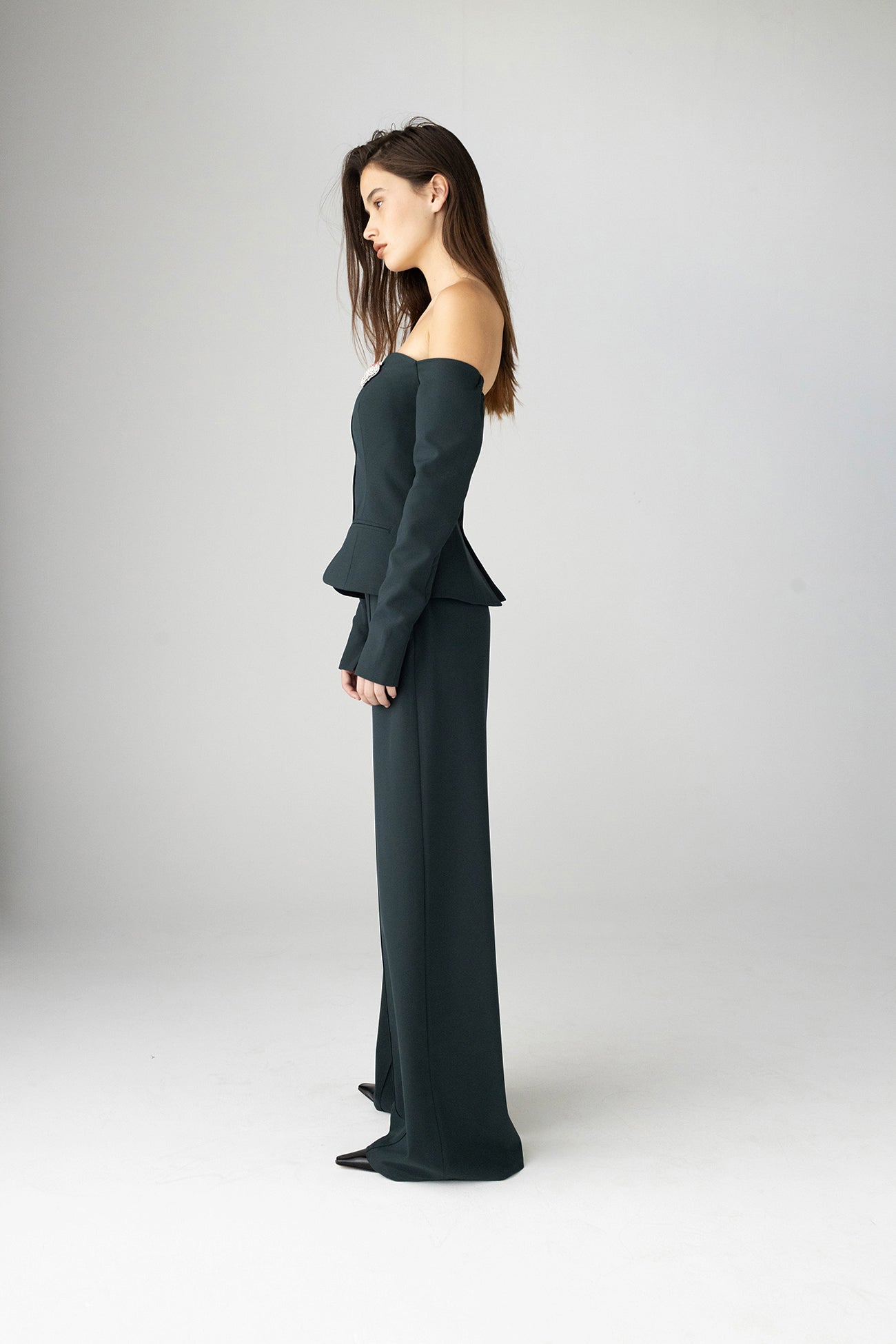 Pintuck Empire Waist Trouser