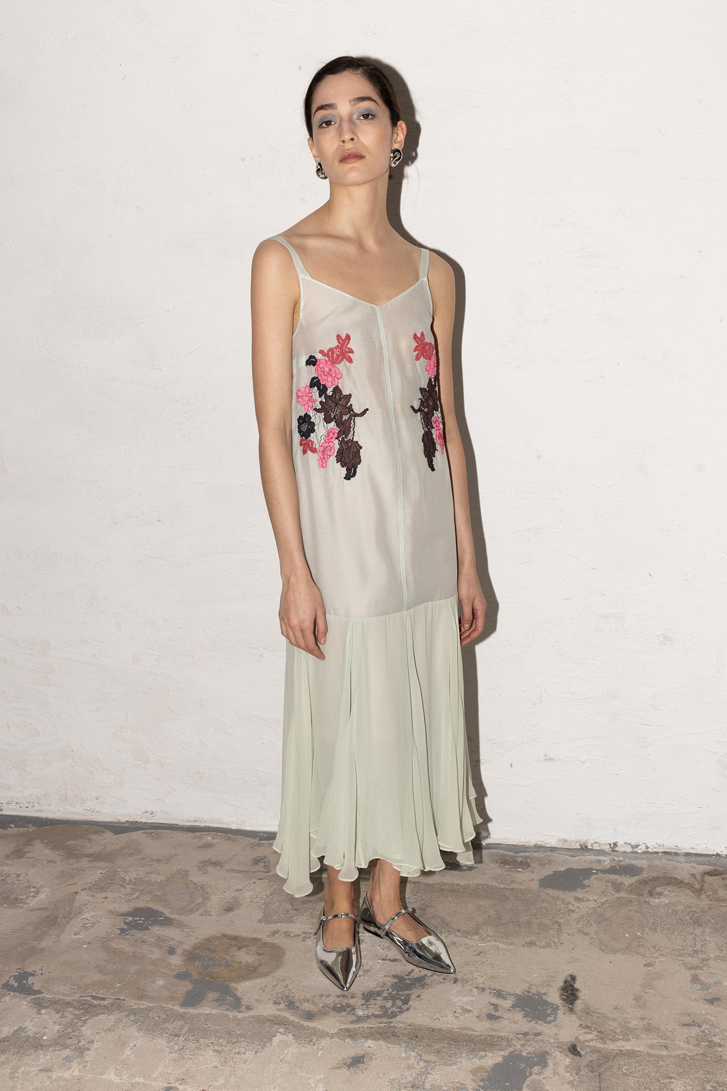 Shift Lace Midi Dress