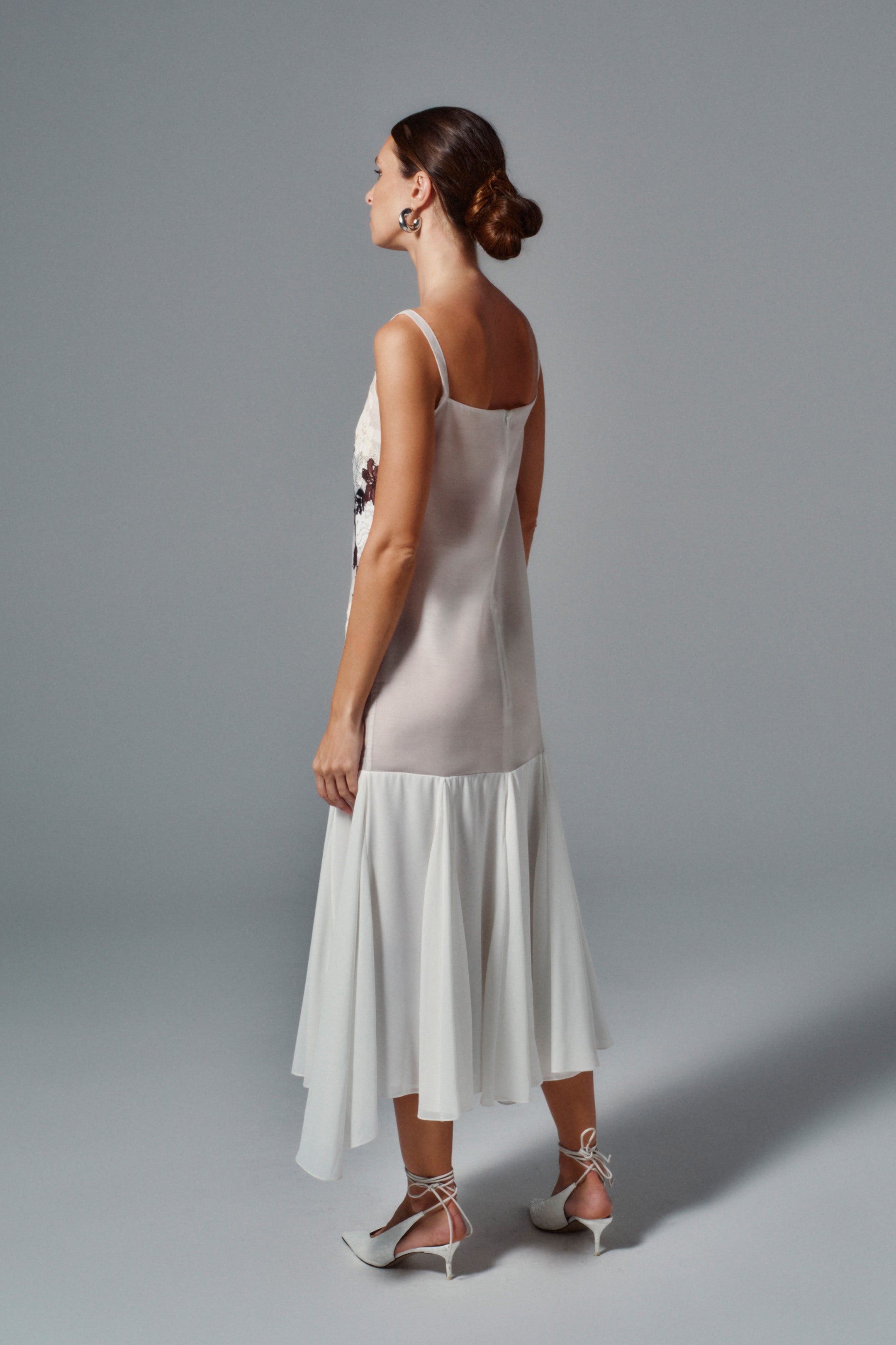 Shift Lace Midi Dress