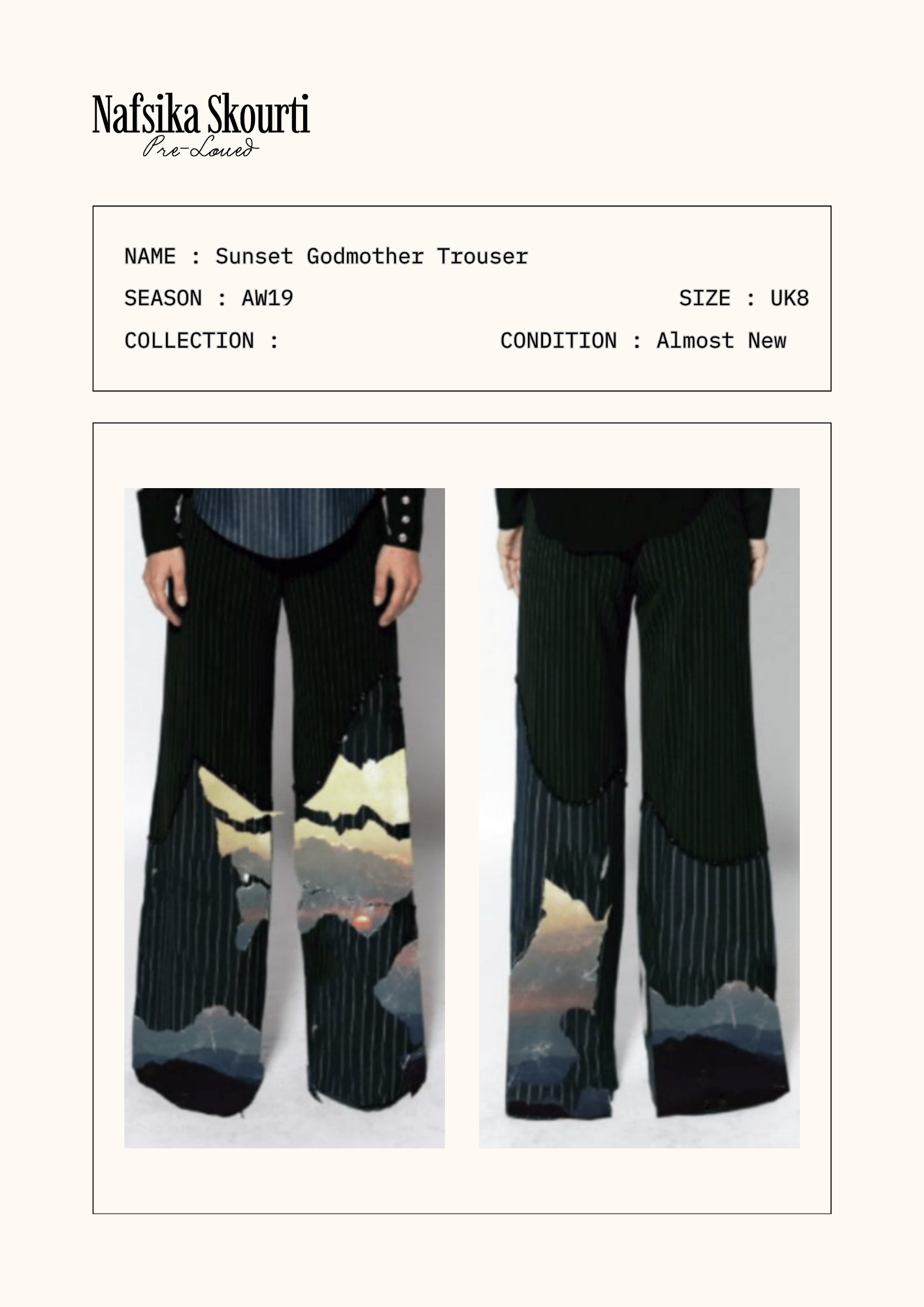 Pre-Loved - Sunset Godmother Trouser
