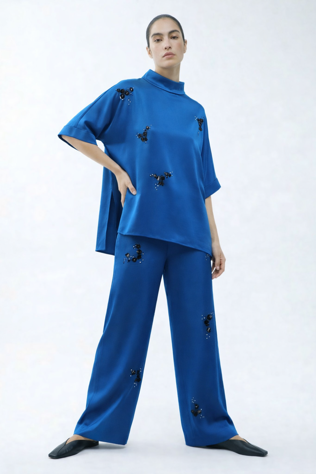 Rounded Neckline Blouse