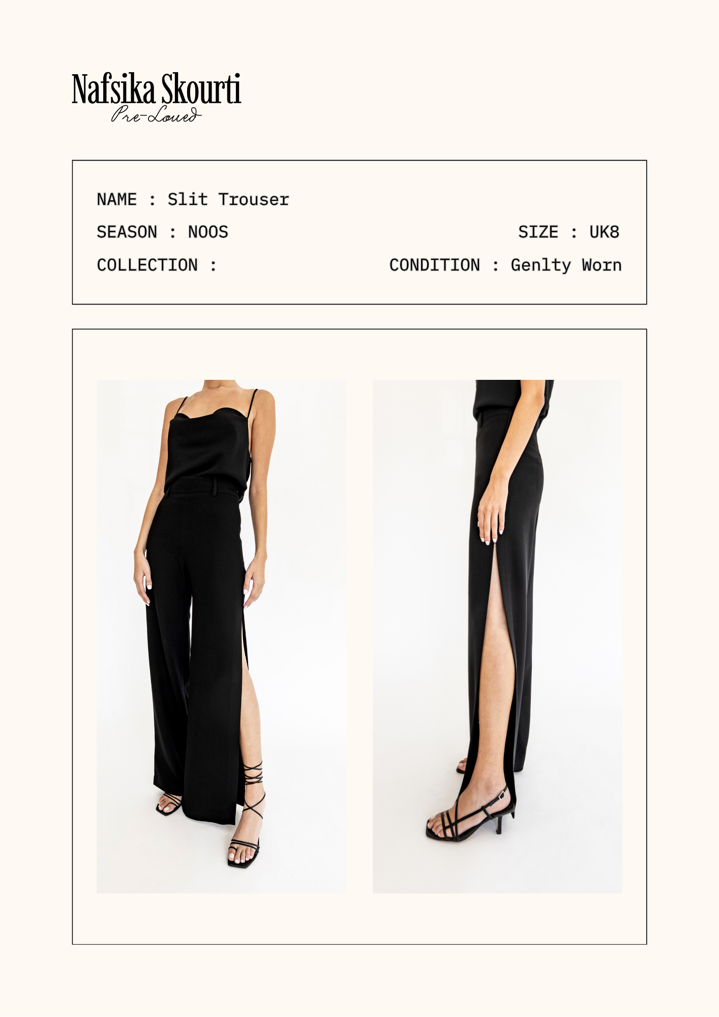Pre Loved - Slit Trouser