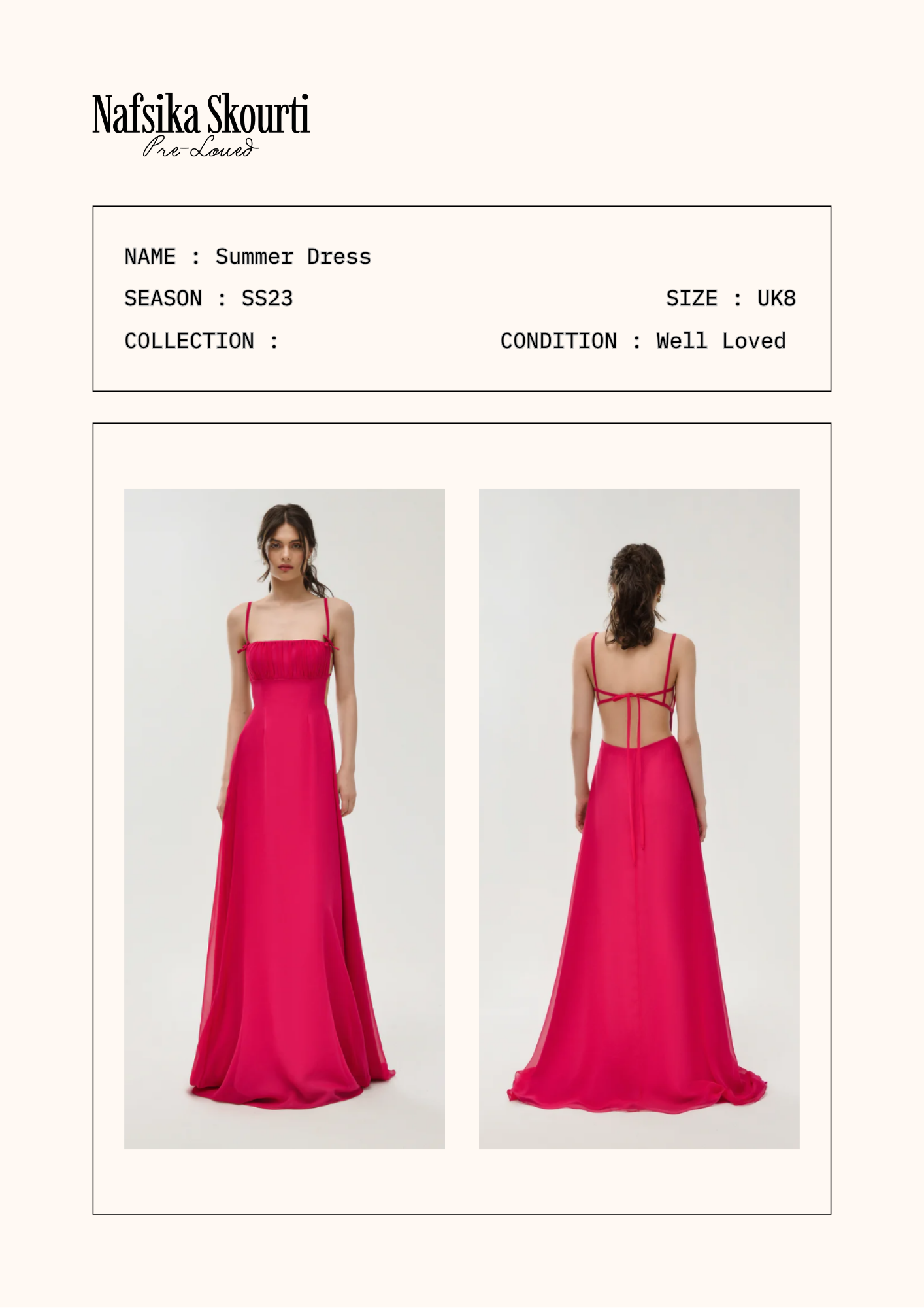 Pre-Loved - Summer Dress