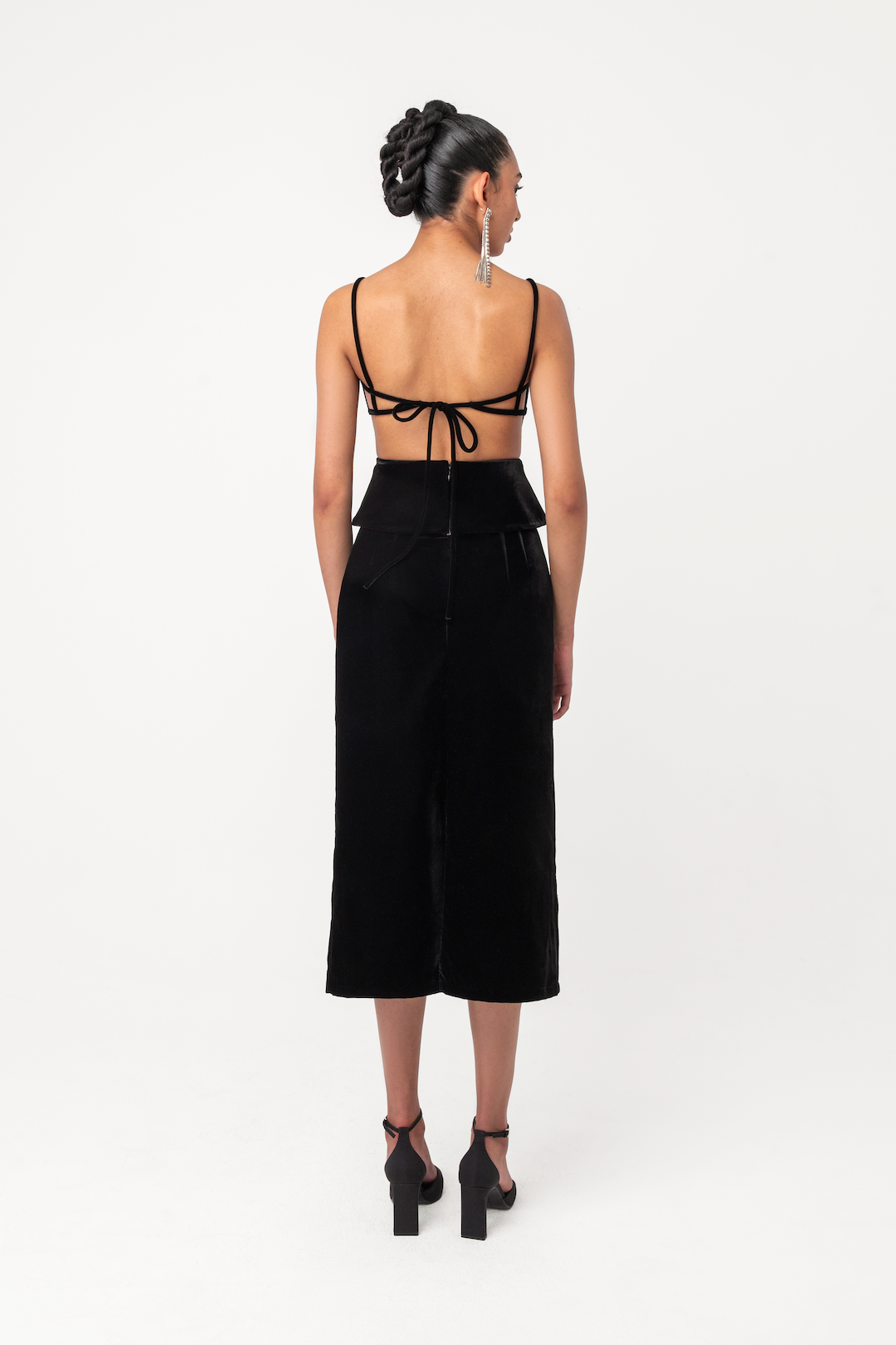 Inverted Tulip Midi Skirt