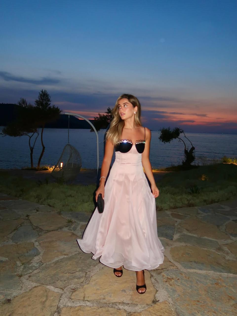 Waltz Dress With Leo Trim