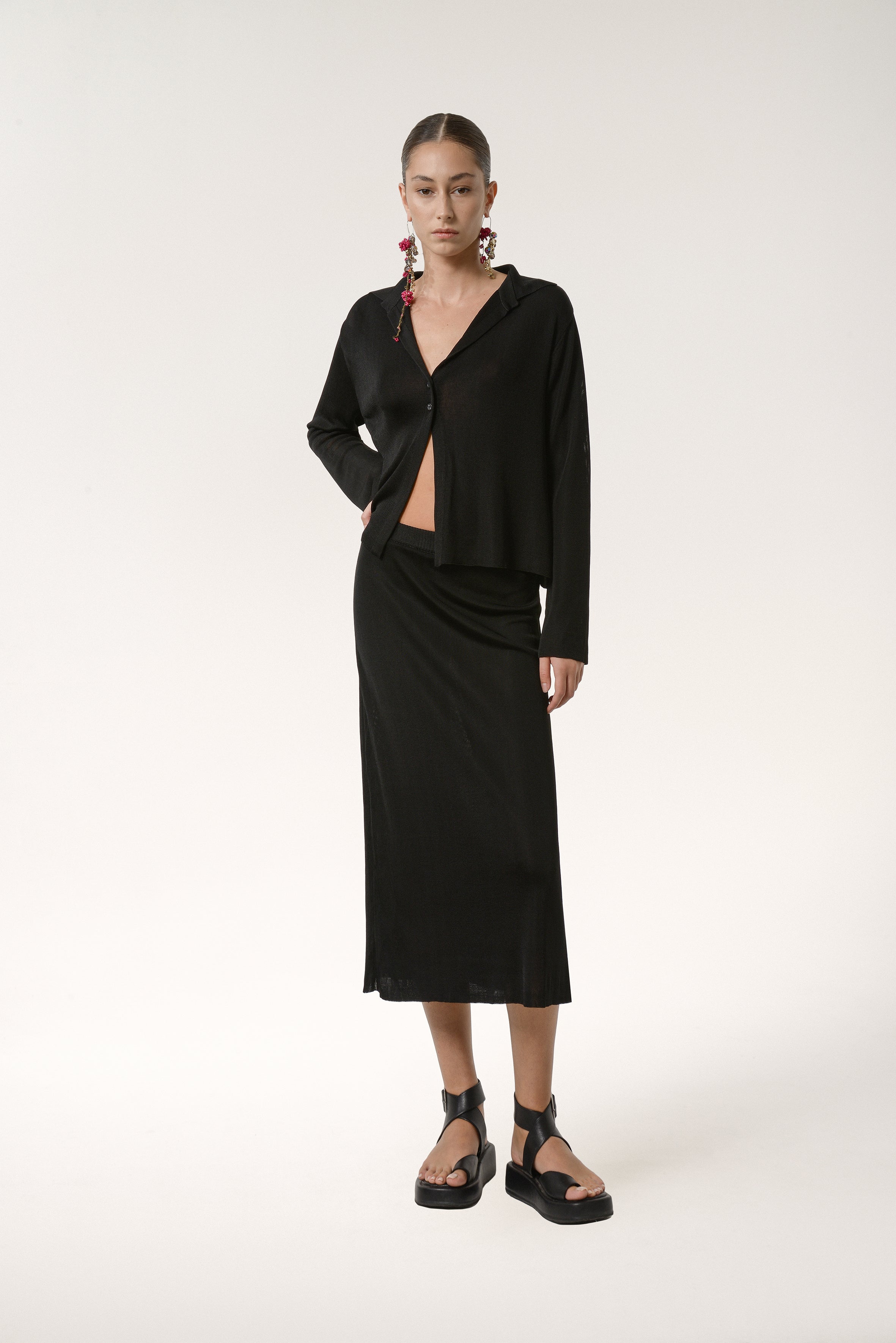 Knit Cardigan Cropped - Nafsika Skourti