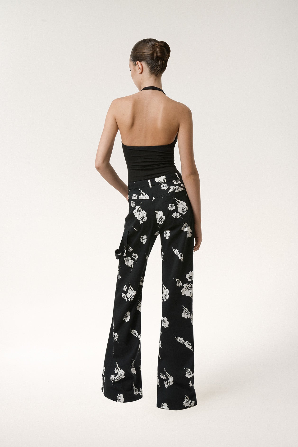 Floral Flame Wide Leg Denim - Nafsika Skourti