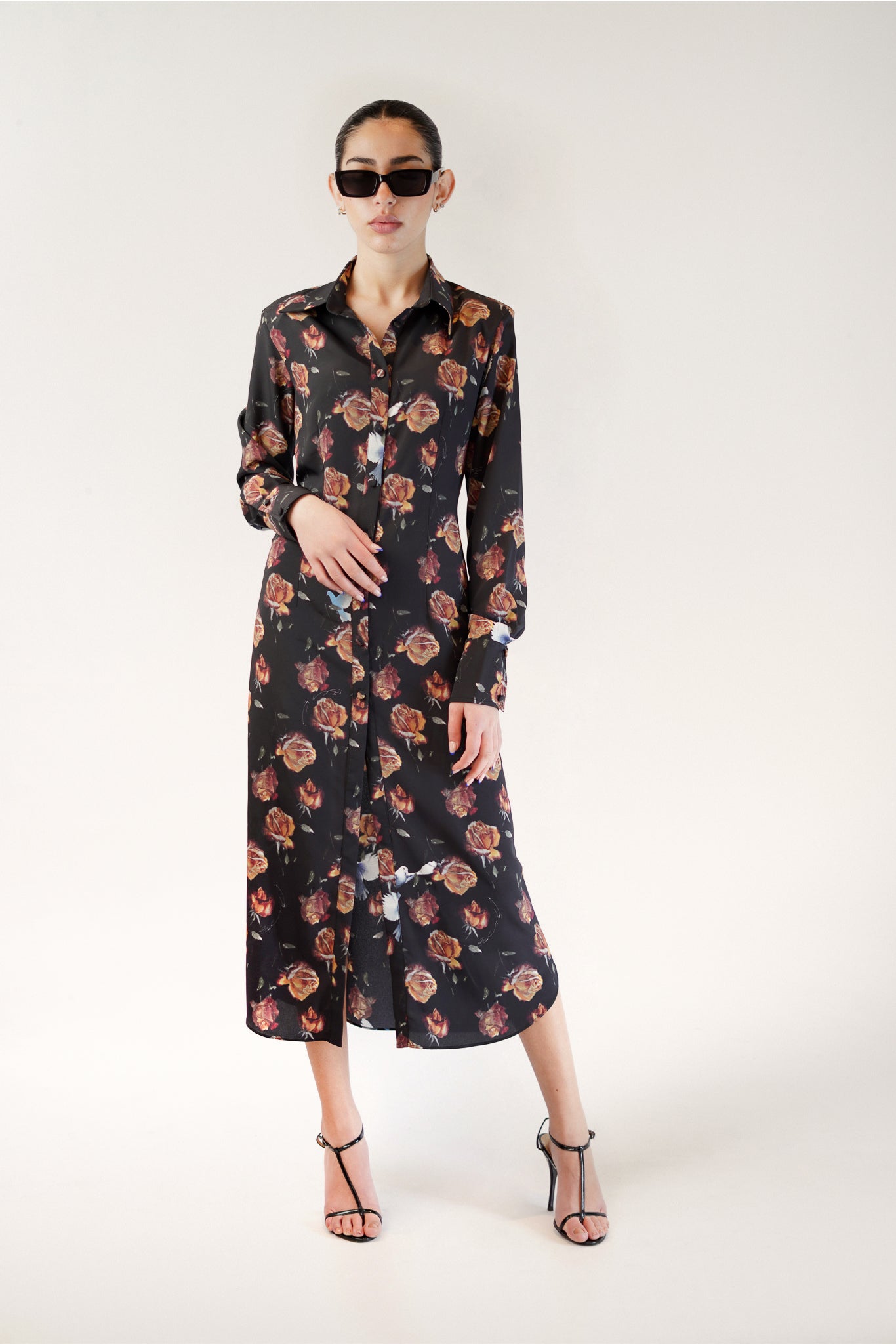 Simple Rio Midi Dress - Gold Rose