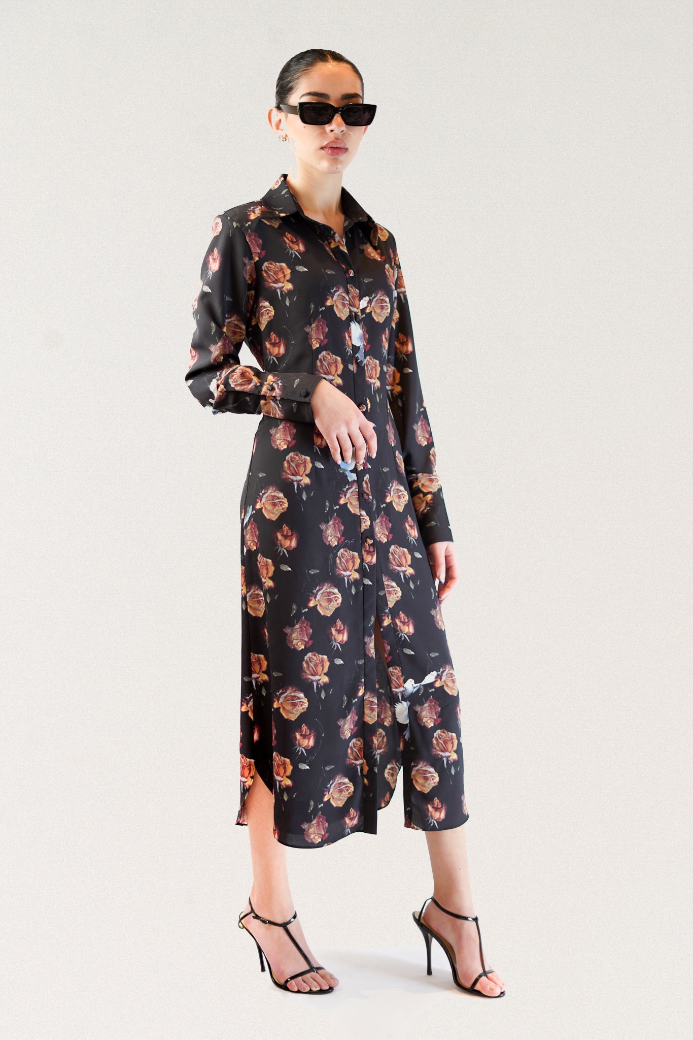 Simple Rio Midi Dress - Gold Rose