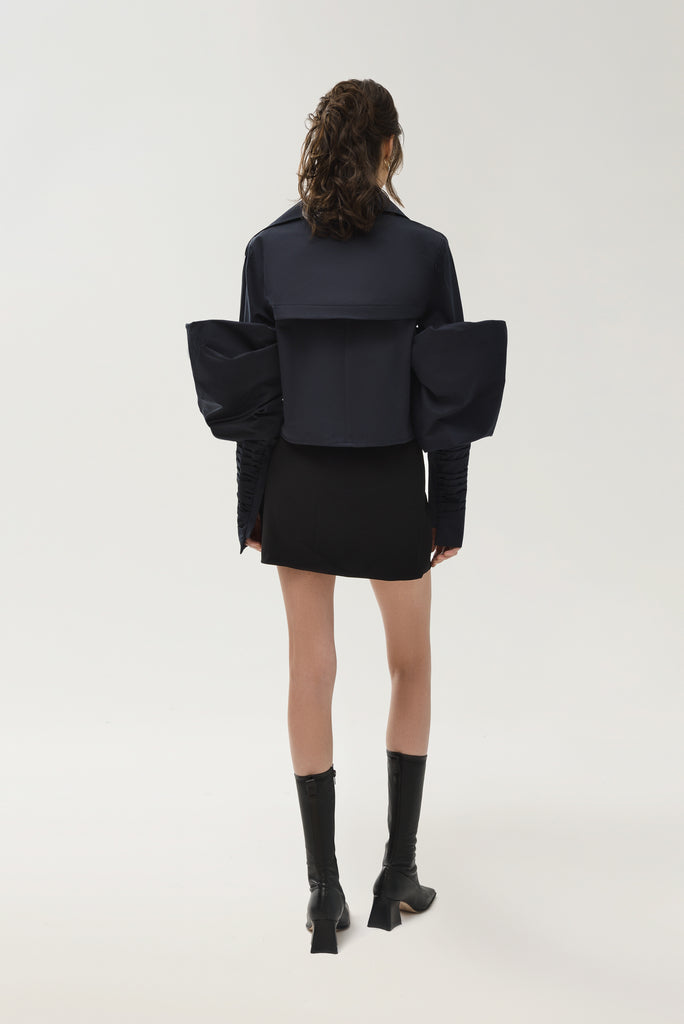 Cropped Trench With Couture Sleeves - Nafsika Skourti