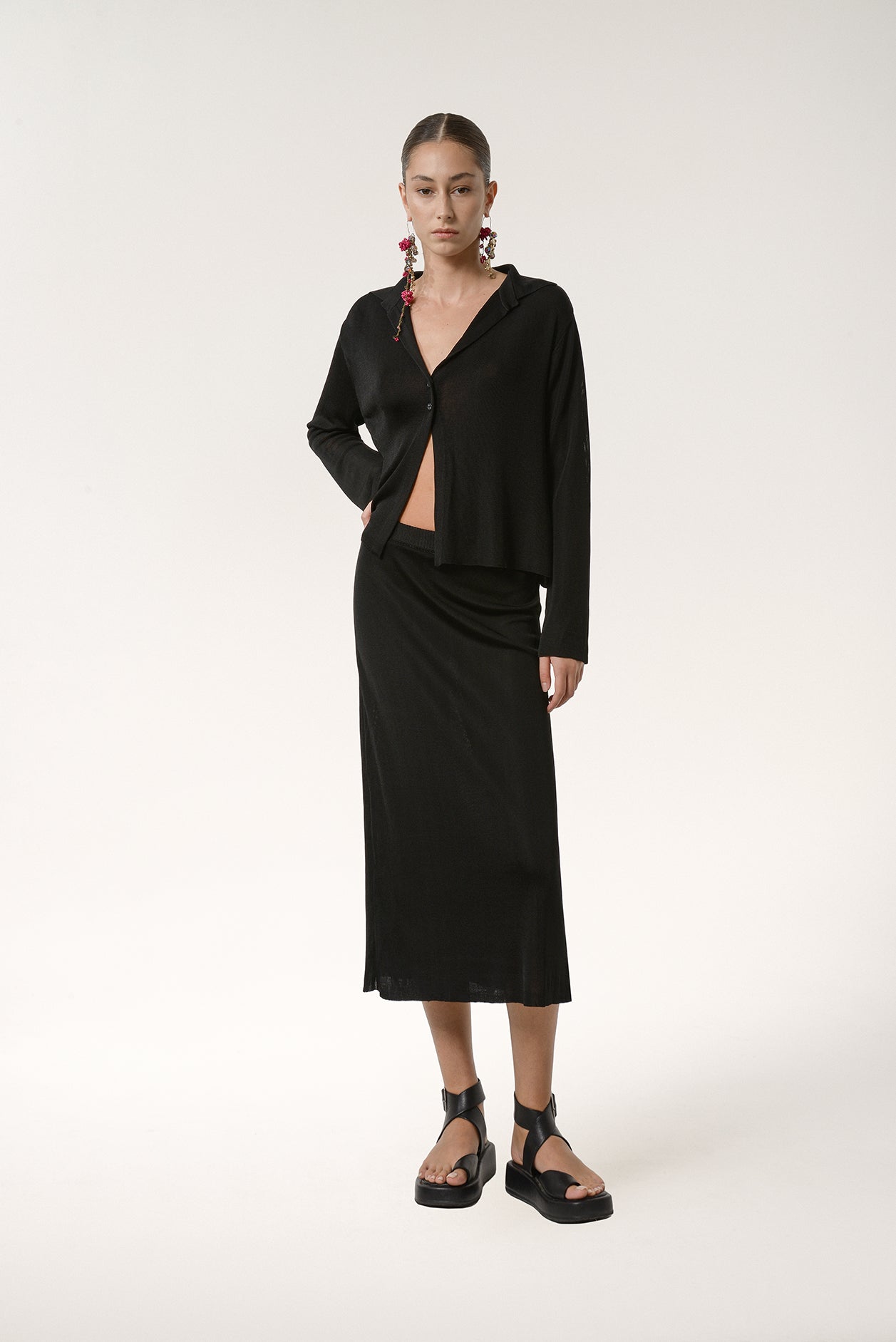 Knit Midi Skirt - Nafsika Skourti