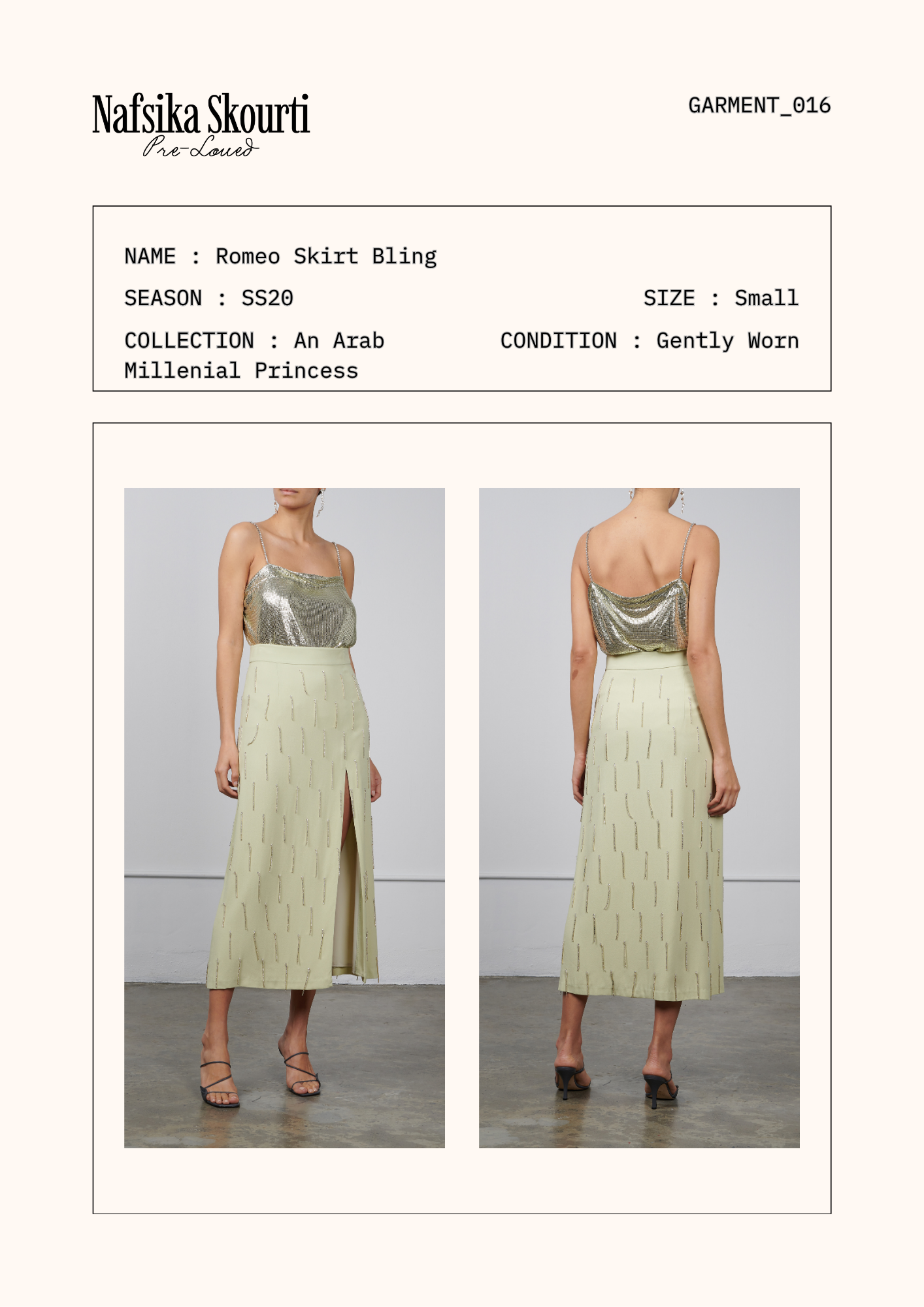 Pre-Loved Romeo Skirt Bling