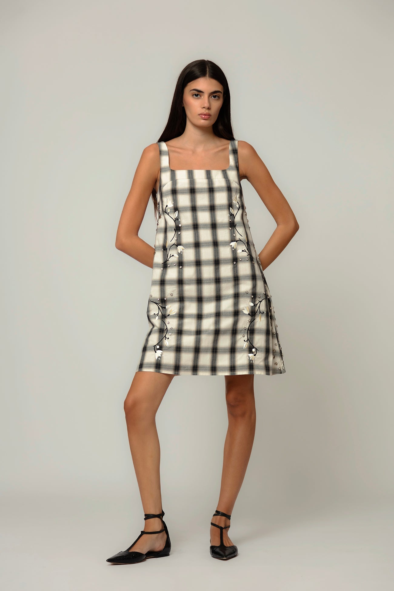 Flannel Cotton Shift Dress