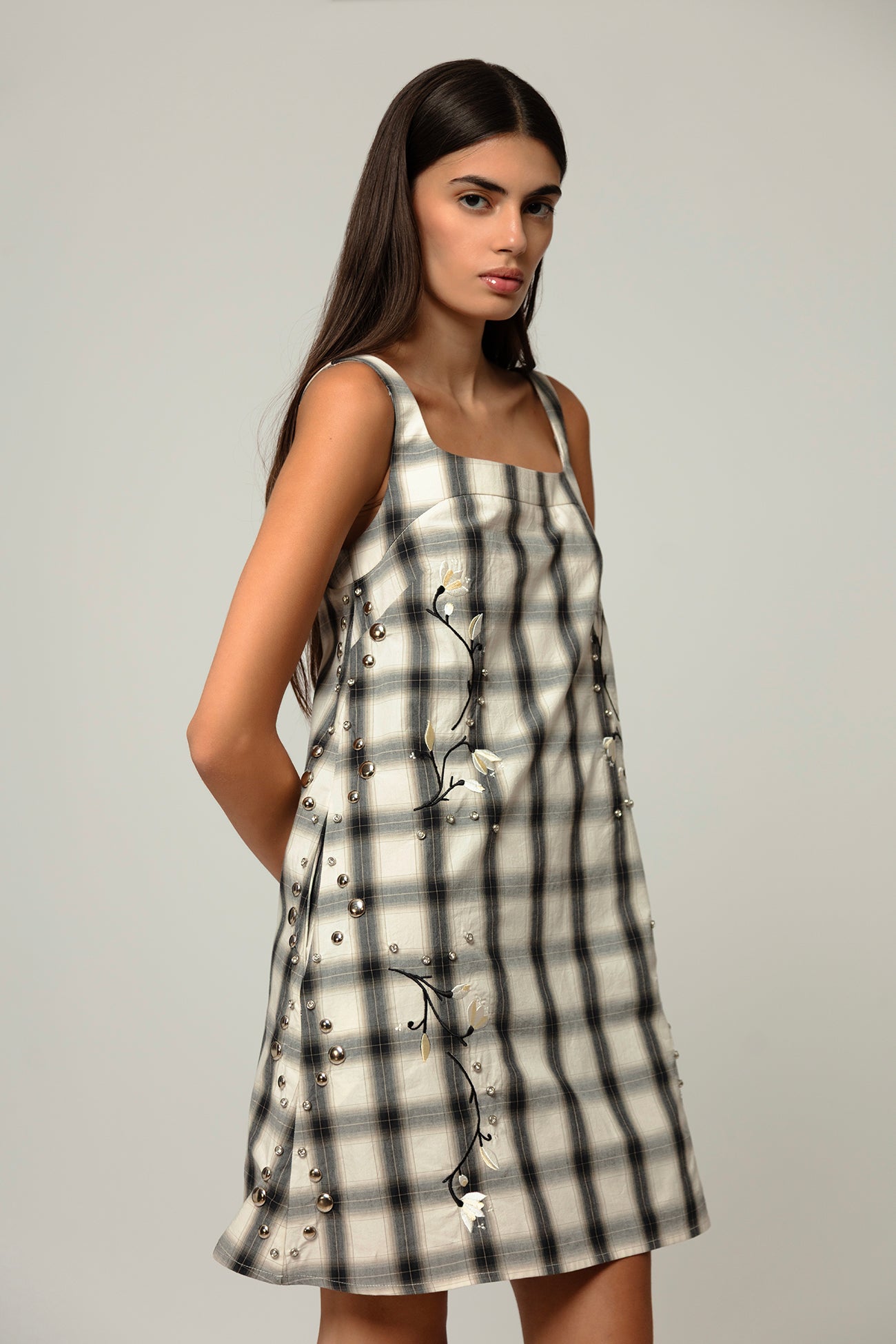 Flannel Cotton Shift Dress