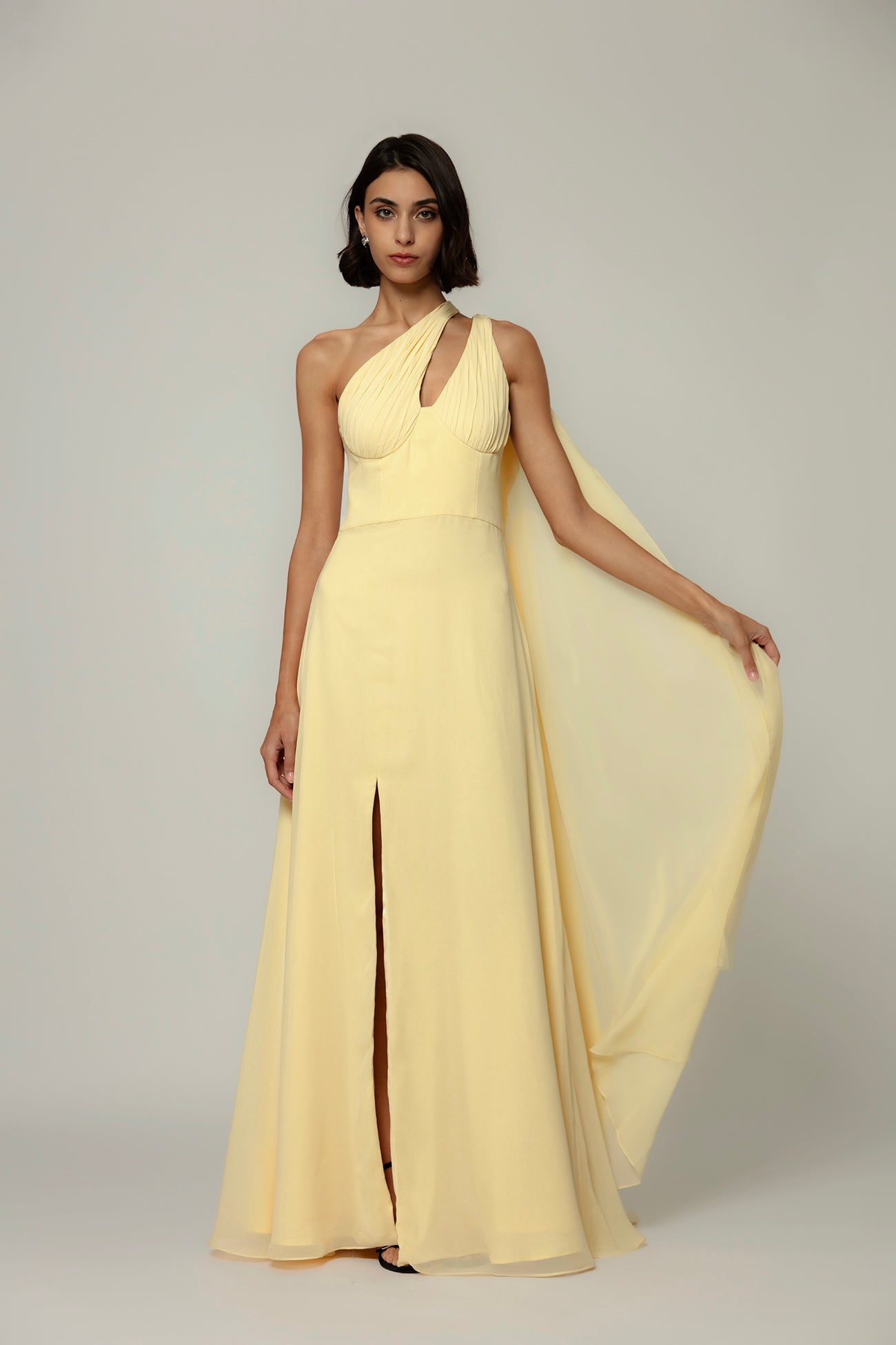 Galaxy Dress with Sash and Slit