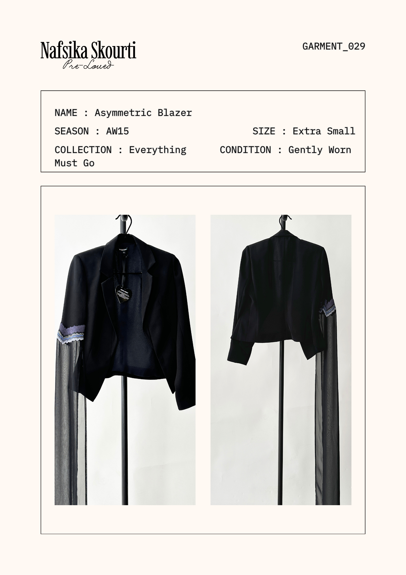 Pre-Loved Asymmetric Blazer