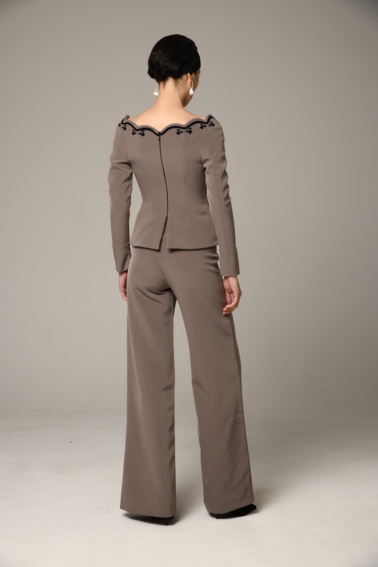 Pintuck Empire Waist Trouser