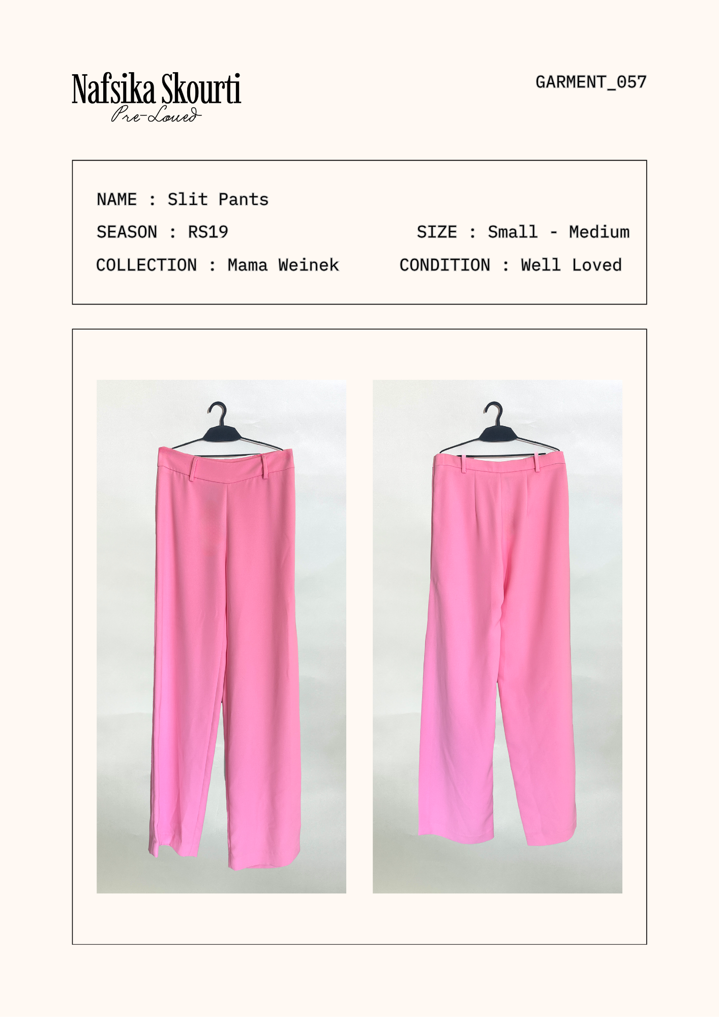 Pre-Loved The Slit Pants