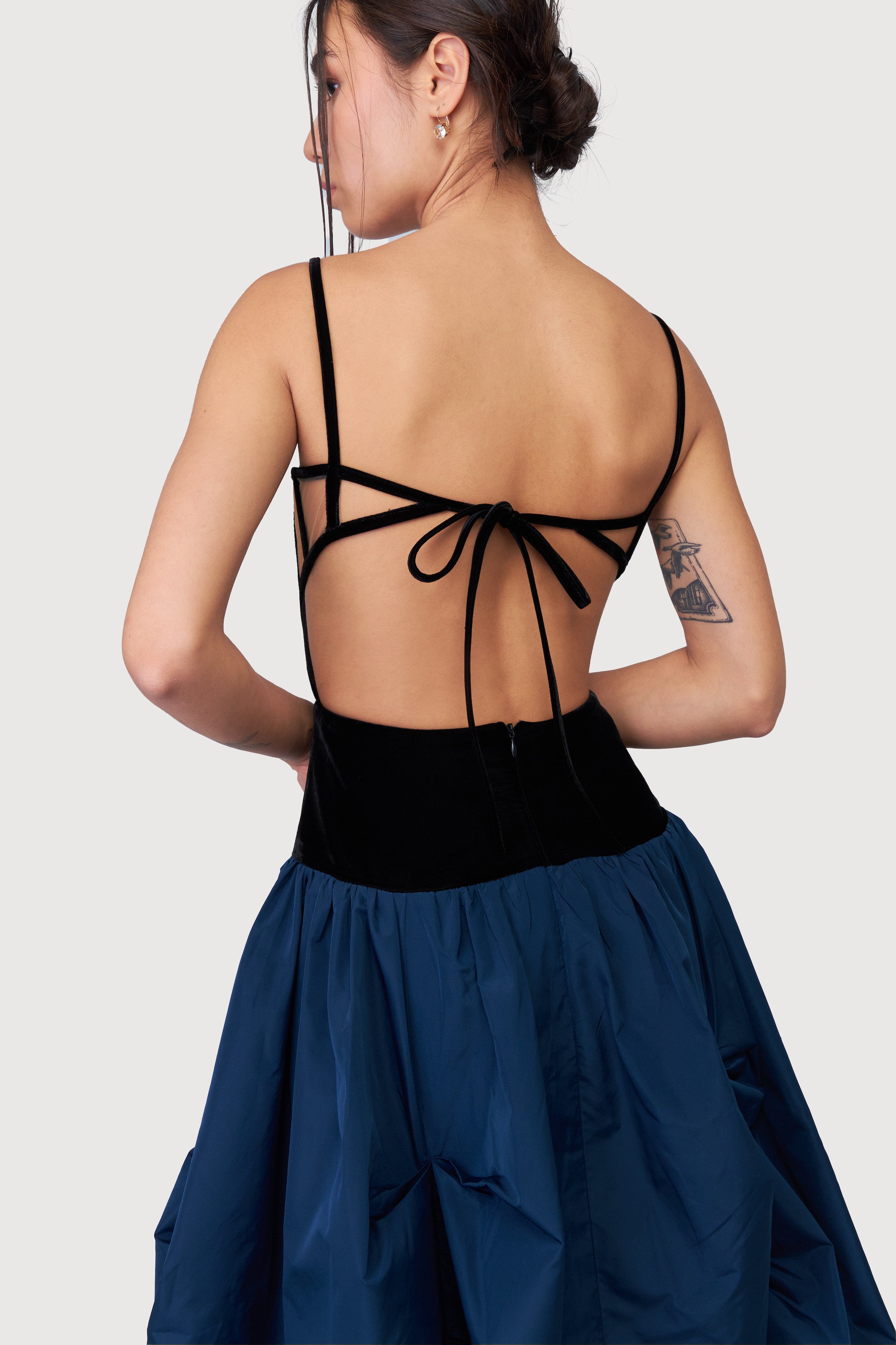 The Bloom Dress W/ Crystal Ribbons