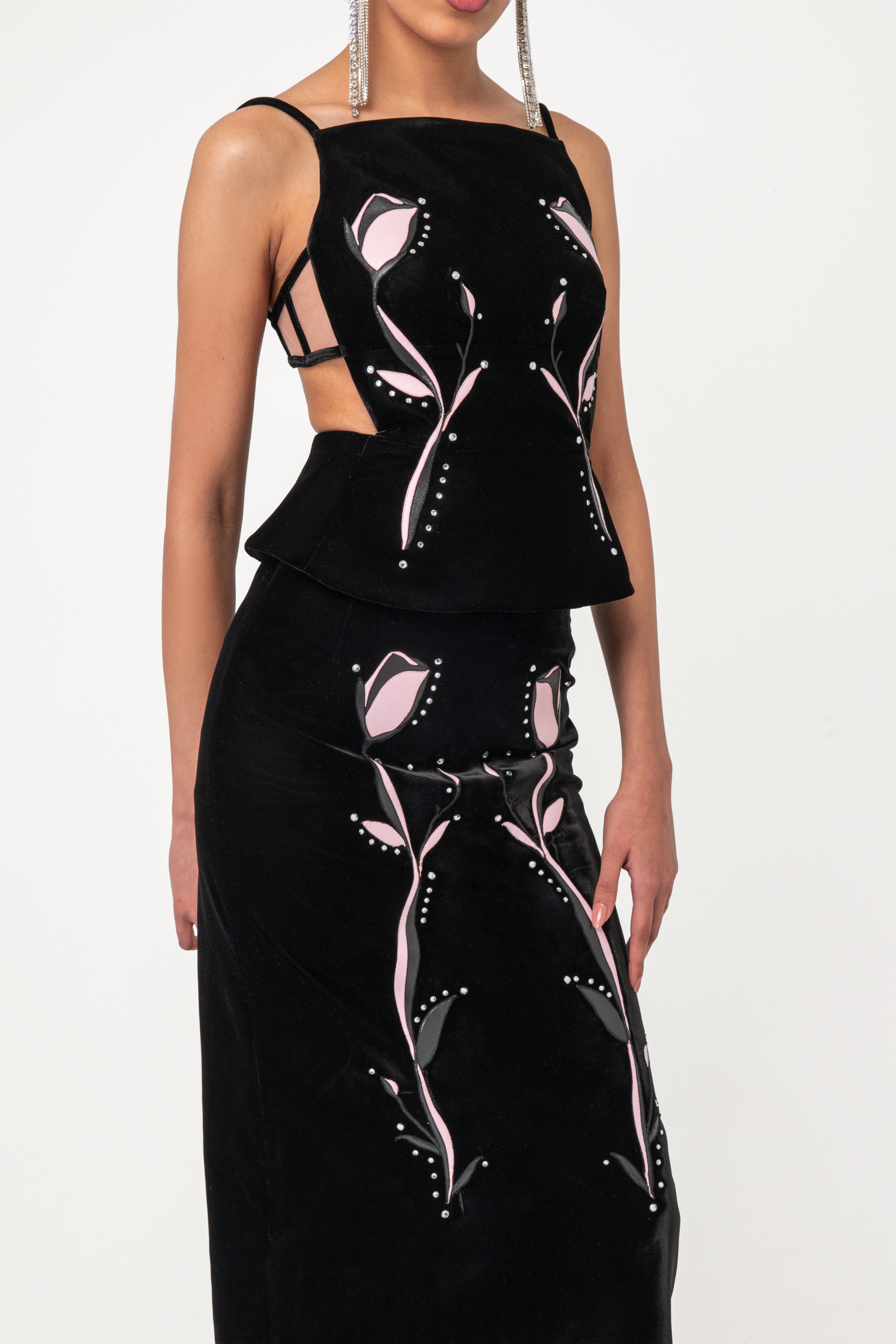 Inverted Tulip Midi Skirt